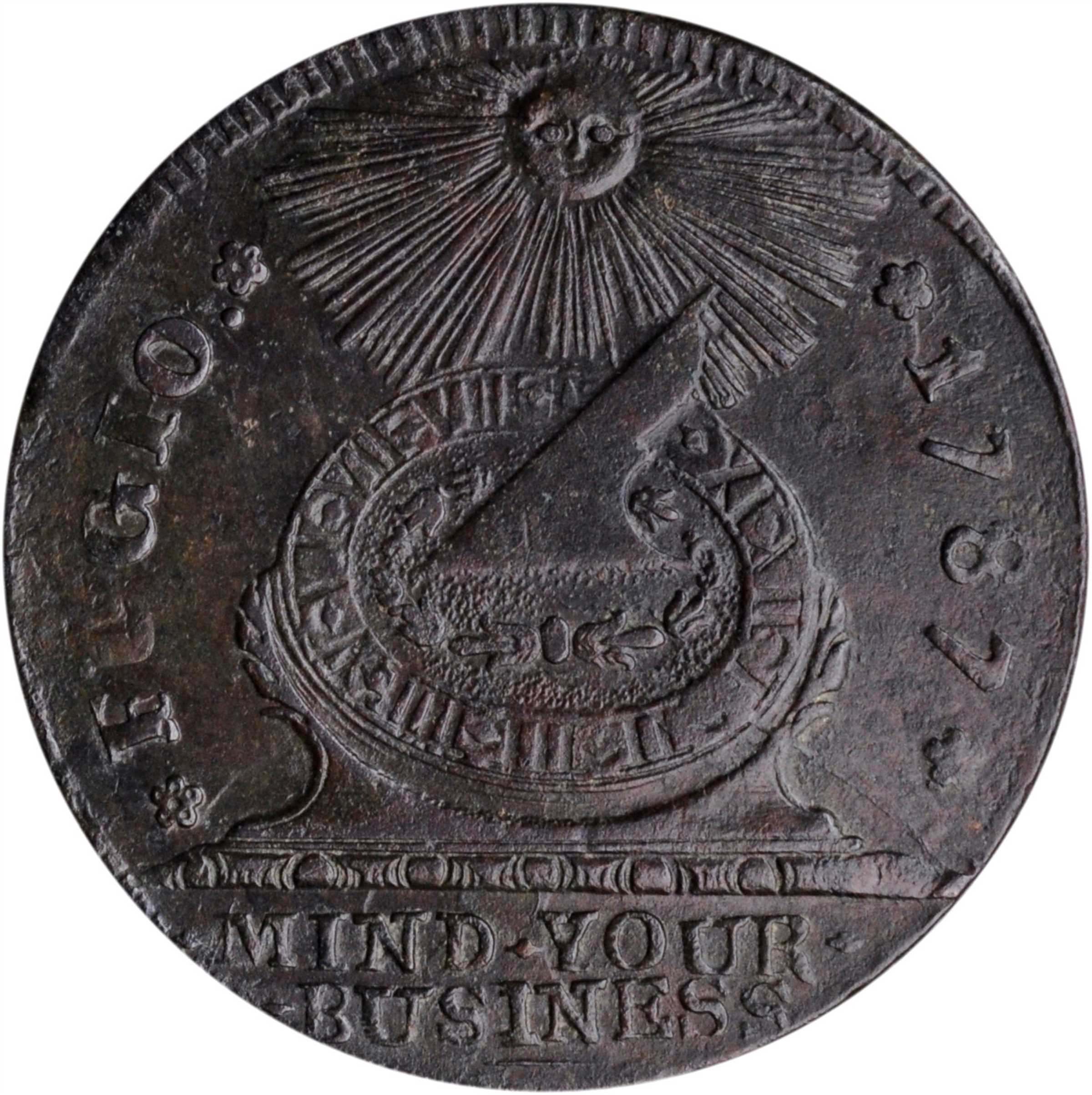 1787 Fugio 1c 8-Pointed Stars, Newman 15-Y MS BN VG10 BN thumbnail 14