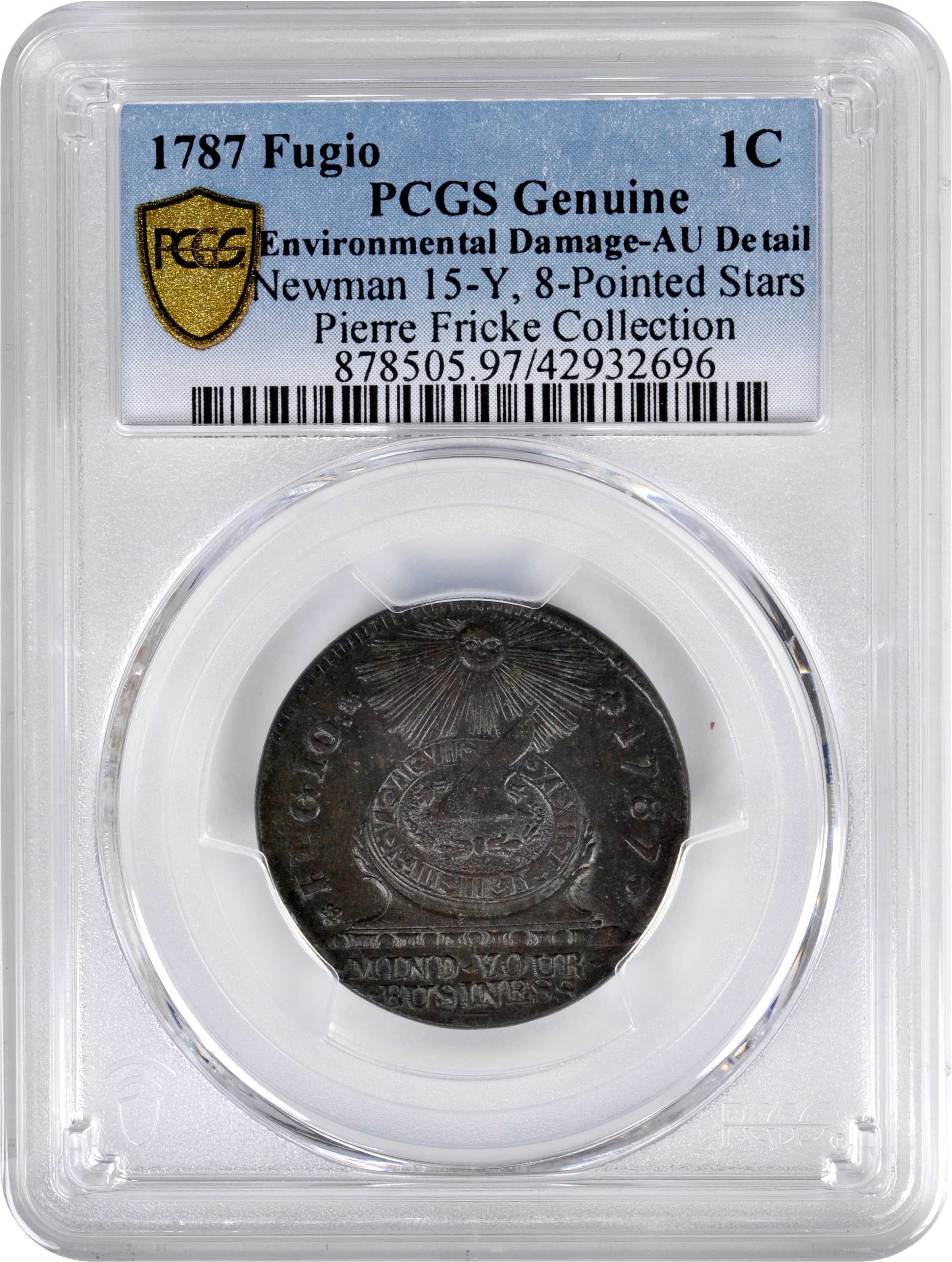 1787 Fugio 1c 8-Pointed Stars, Newman 15-Y MS BN VG10 BN thumbnail 16