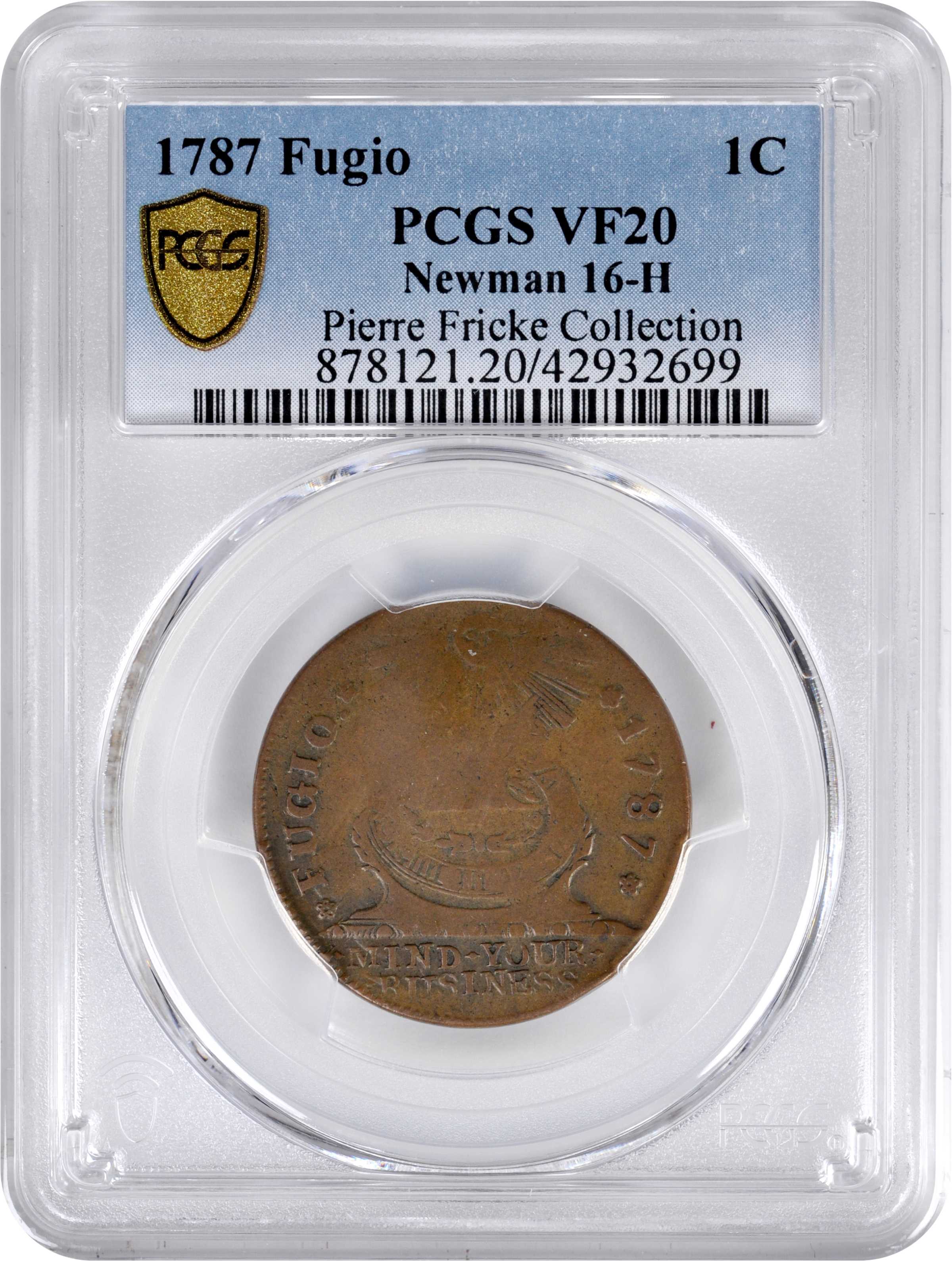 1787 Fugio 1c 4 Cinquefoils, UNITED STATES, Newman 16-H MS BN F15 BN CAC thumbnail 11