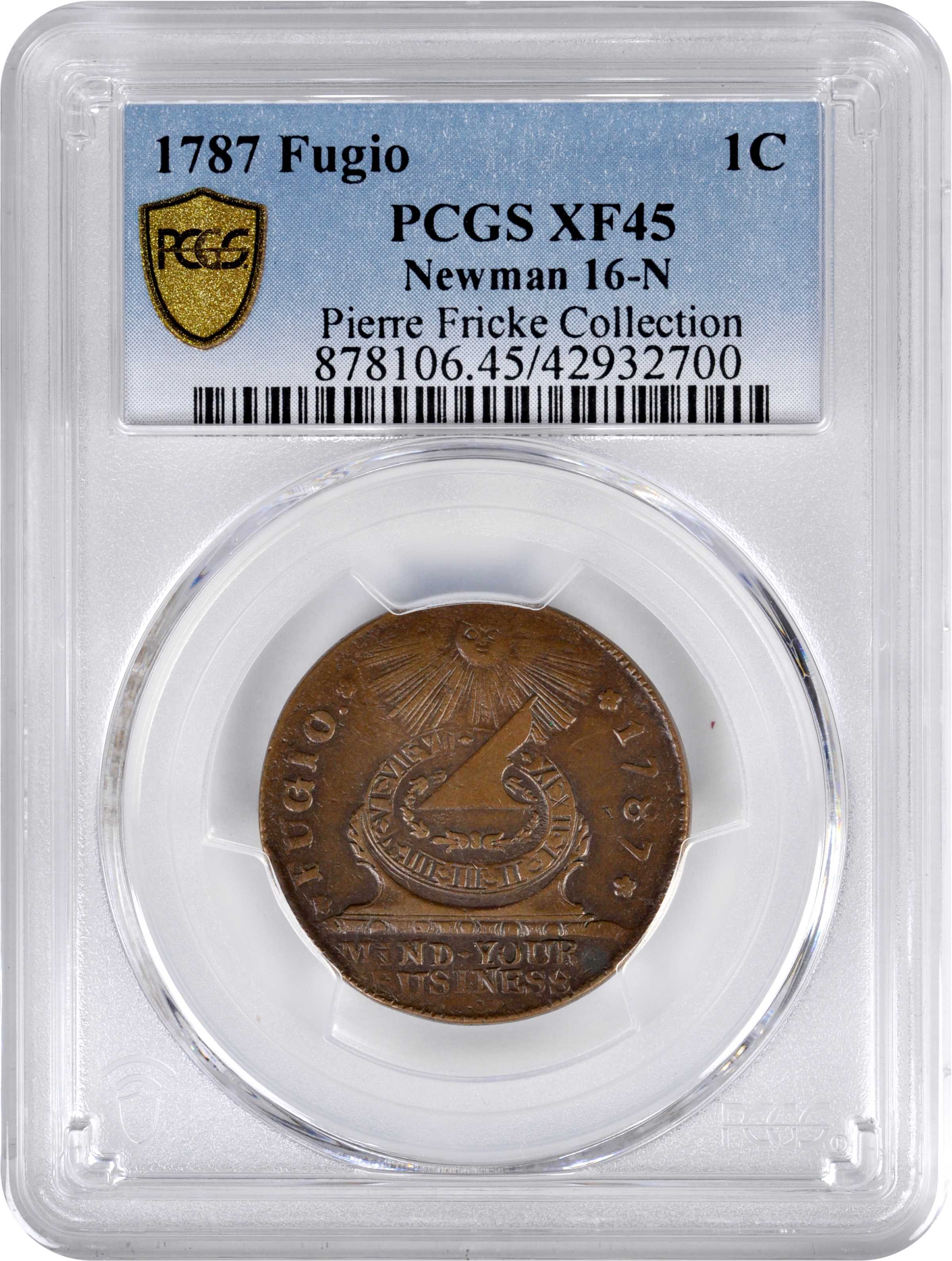 1787 Fugio 1c 4 Cinquefoils, STATES UNITED, Newman 16-N MS BN XF45 BN thumbnail 11