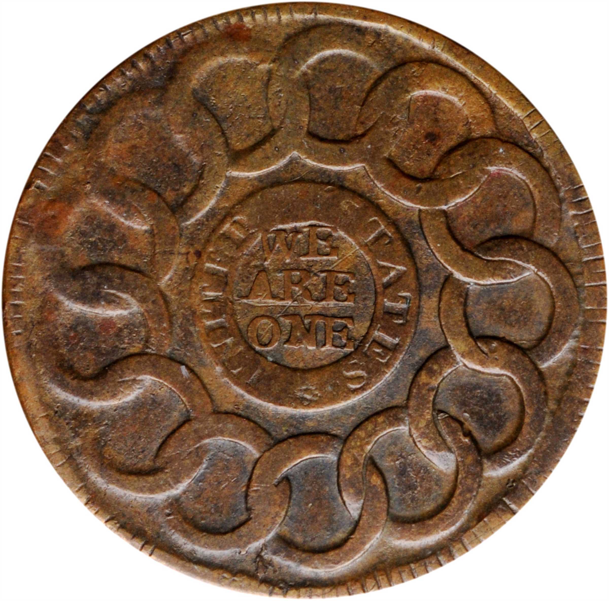 1787 Fugio 1c 4 Cinquefoils, UNITED STATES, Newman 18-H MS BN XF40 BN thumbnail 6