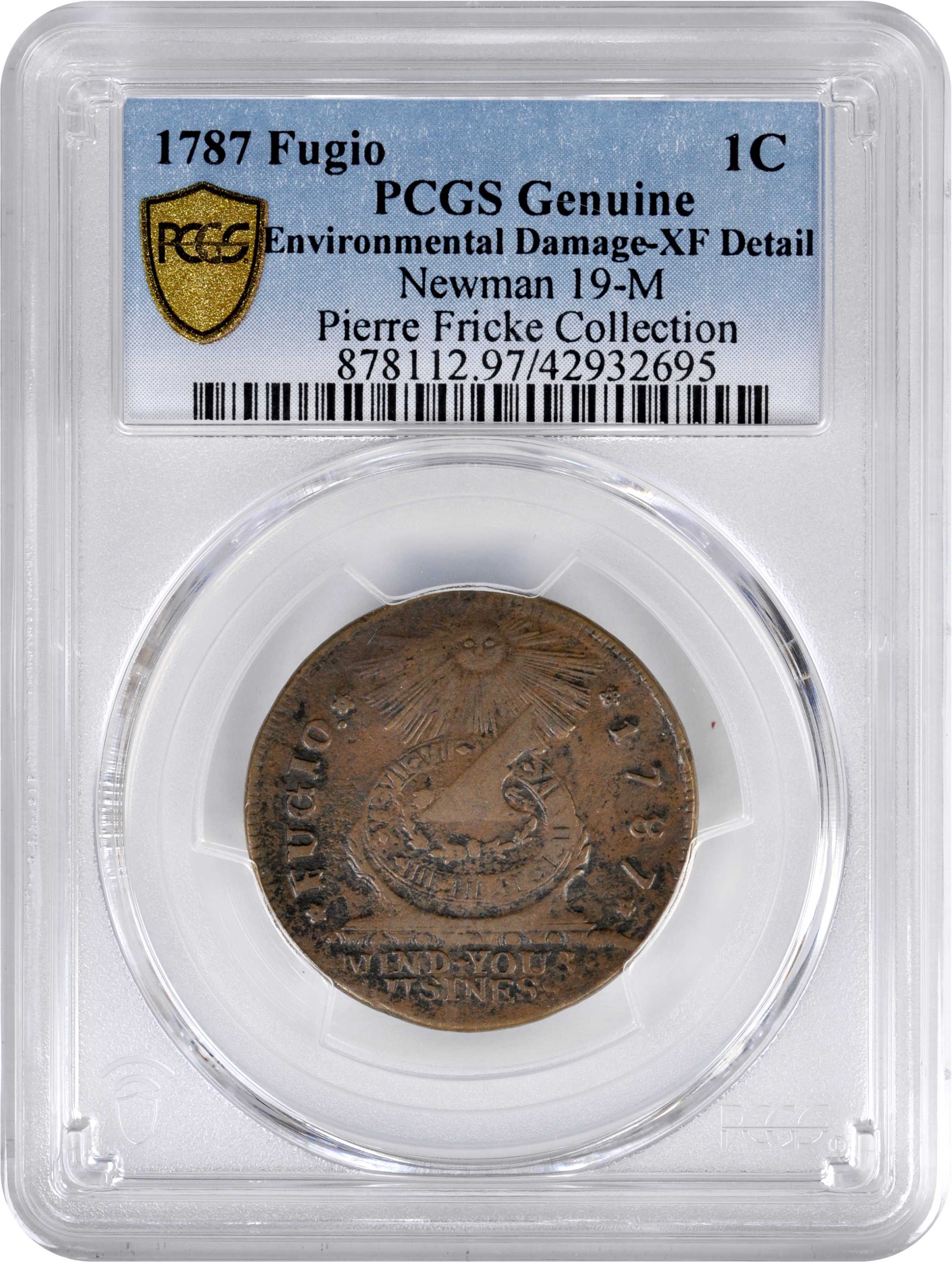 1787 Fugio 1c 4 Cinquefoils, STATES UNITED, Newman 19-M MS BN VF25 BN thumbnail 18