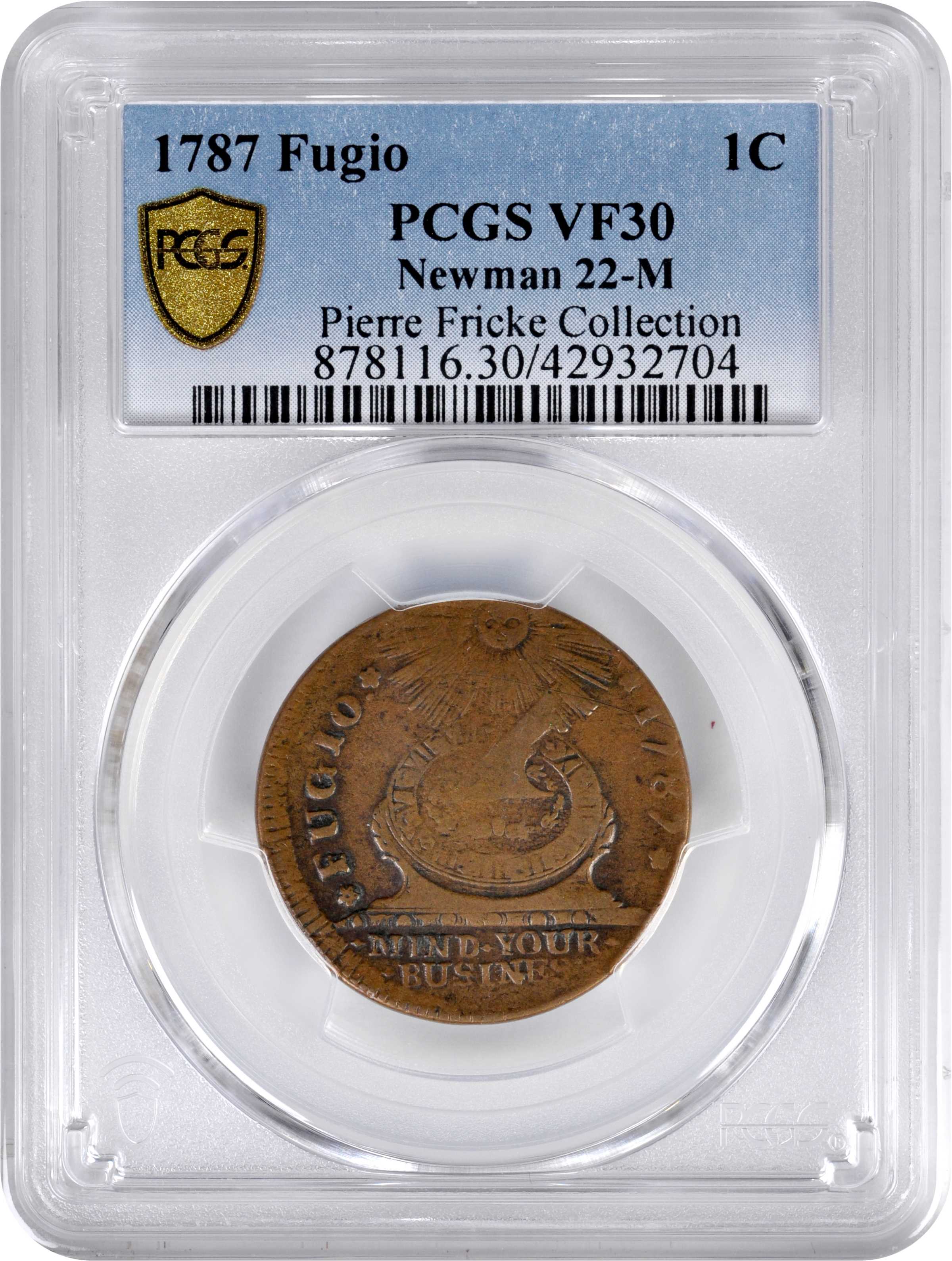 1787 Fugio 1c 4 Cinquefoils, STATES UNITED, Newman 22-M MS BN F15 BN thumbnail 17