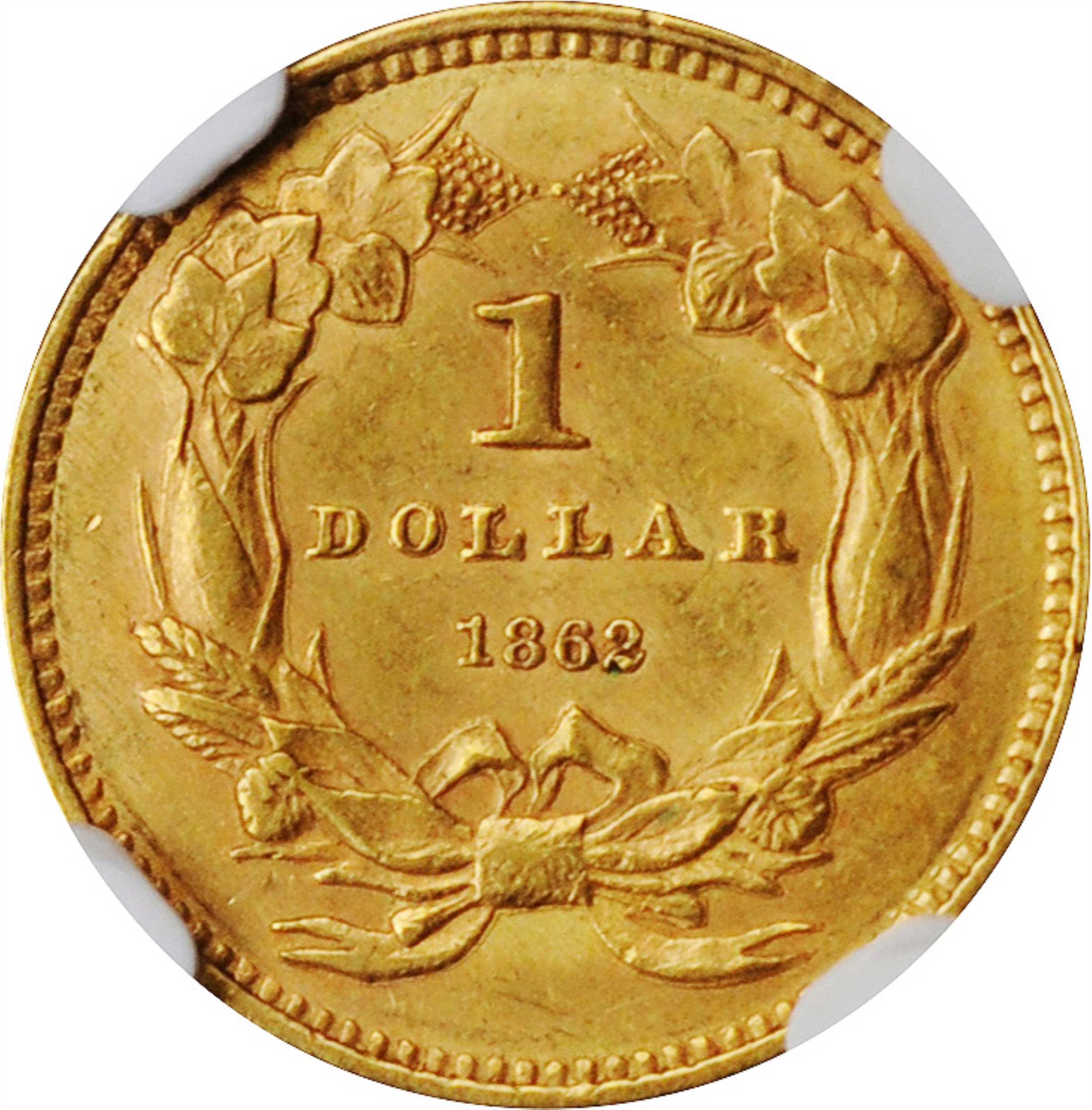 1862 G$1 Doubled Die Obverse, FS-101 MS thumbnail 6