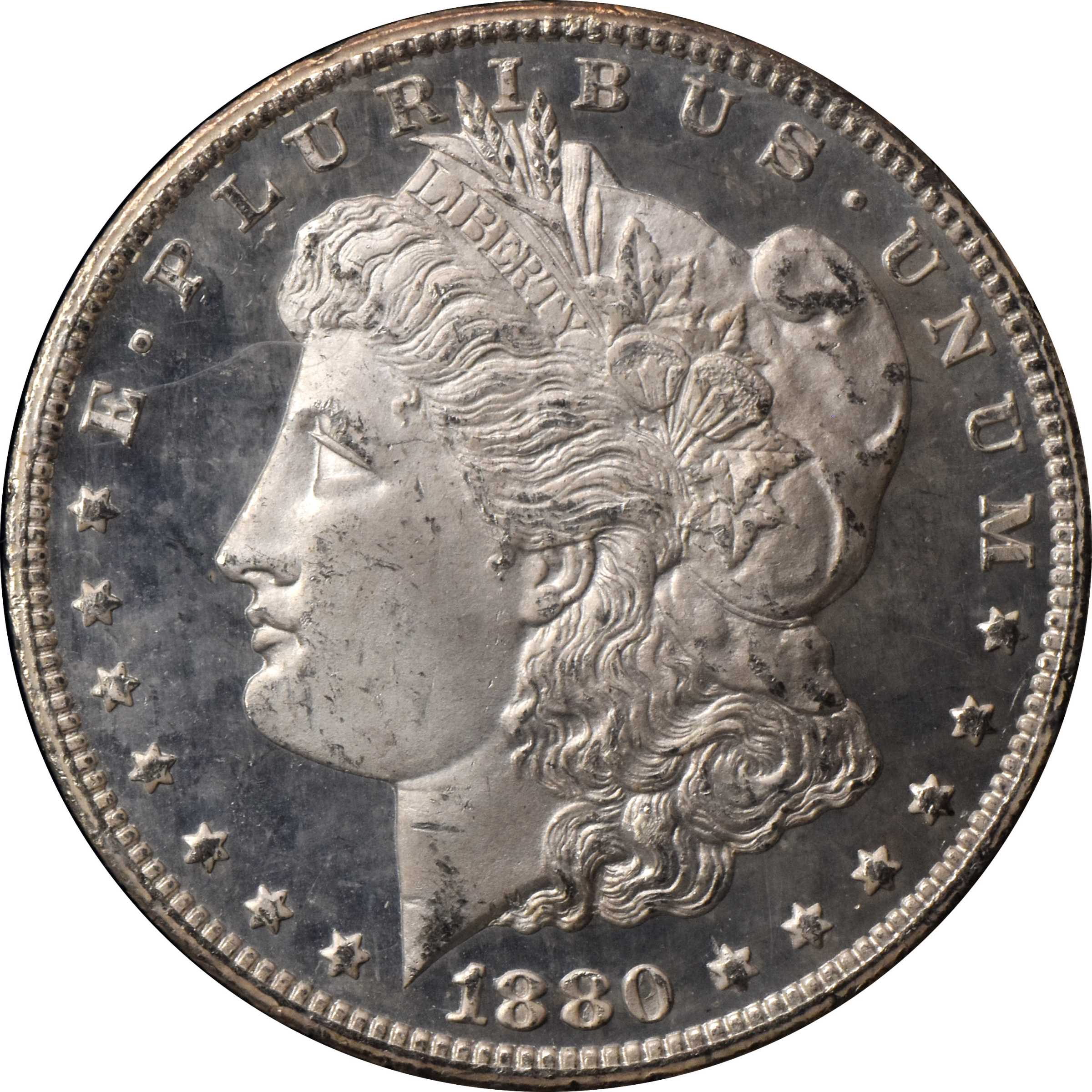 1880/79-CC GSA Morgan Silver Dollar. VAM-4. Top 100 Variety. Reverse of 1878. MS-65 PL (PCGS).