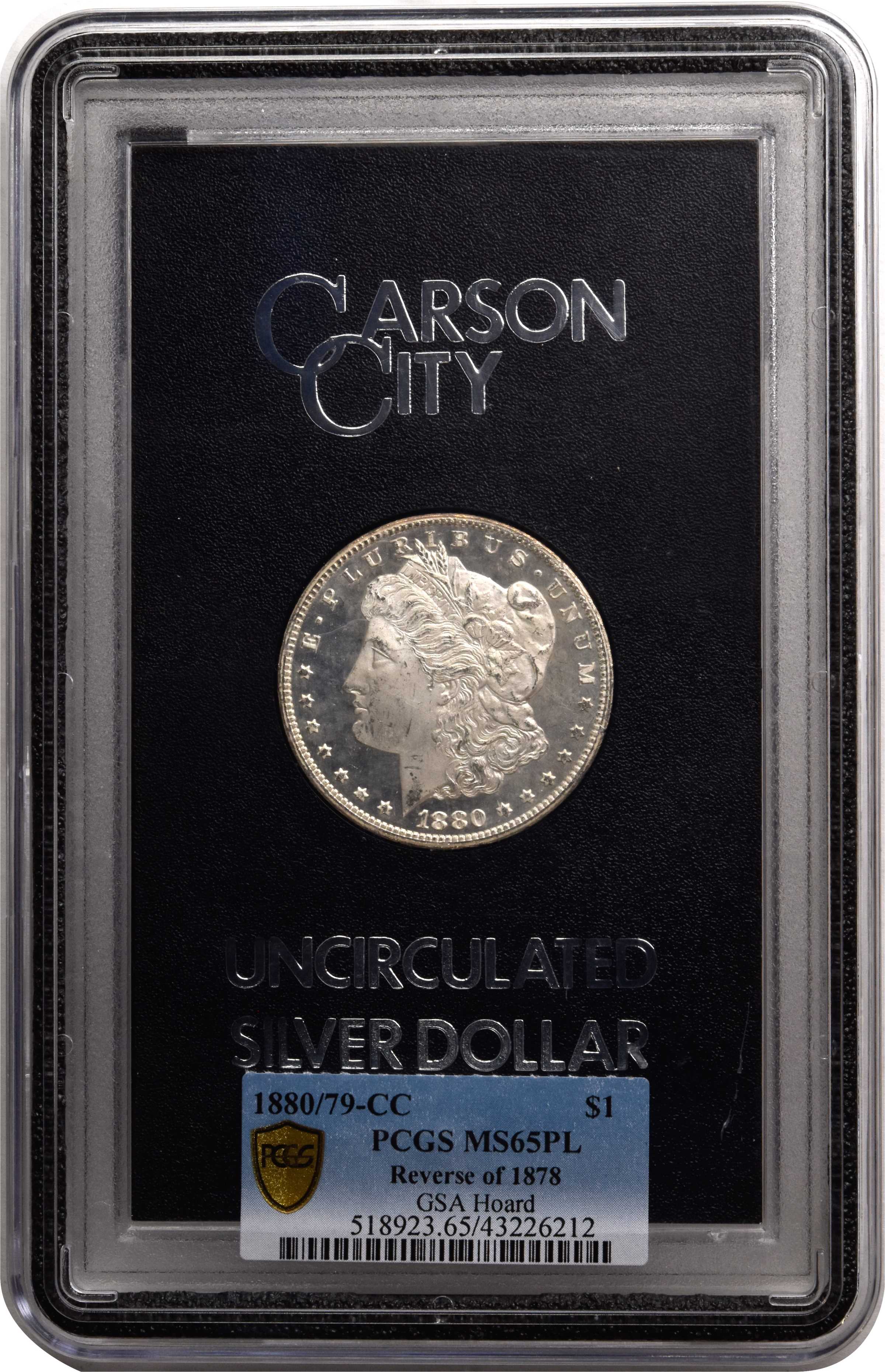 1880/79-CC $1  Reverse of 1878, GSA Hoard, Hard package MS PL F15 PL thumbnail 16