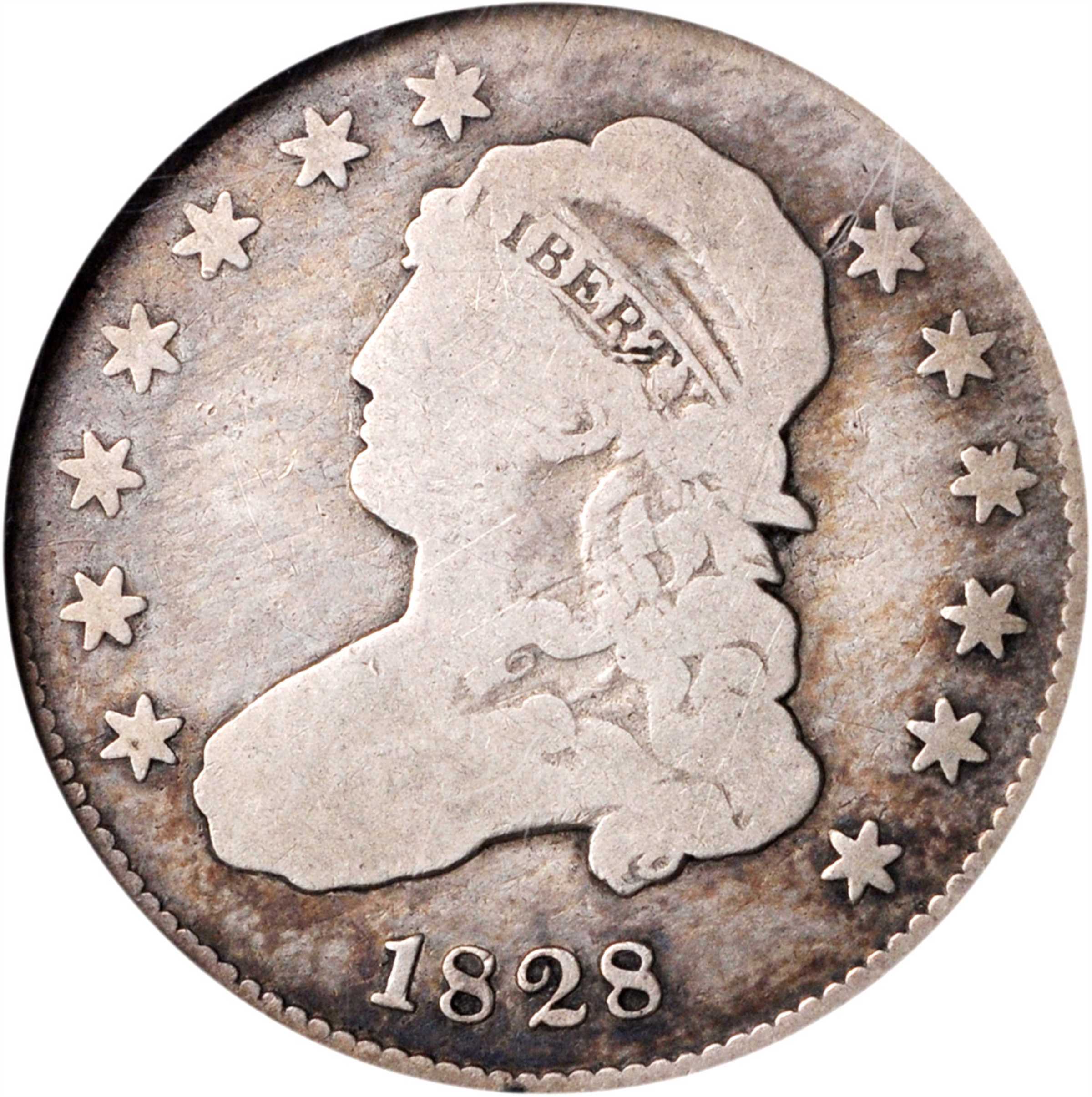 1828 Capped Bust Quarter. B-2. Rarity-5-. VG-8 (NGC).
