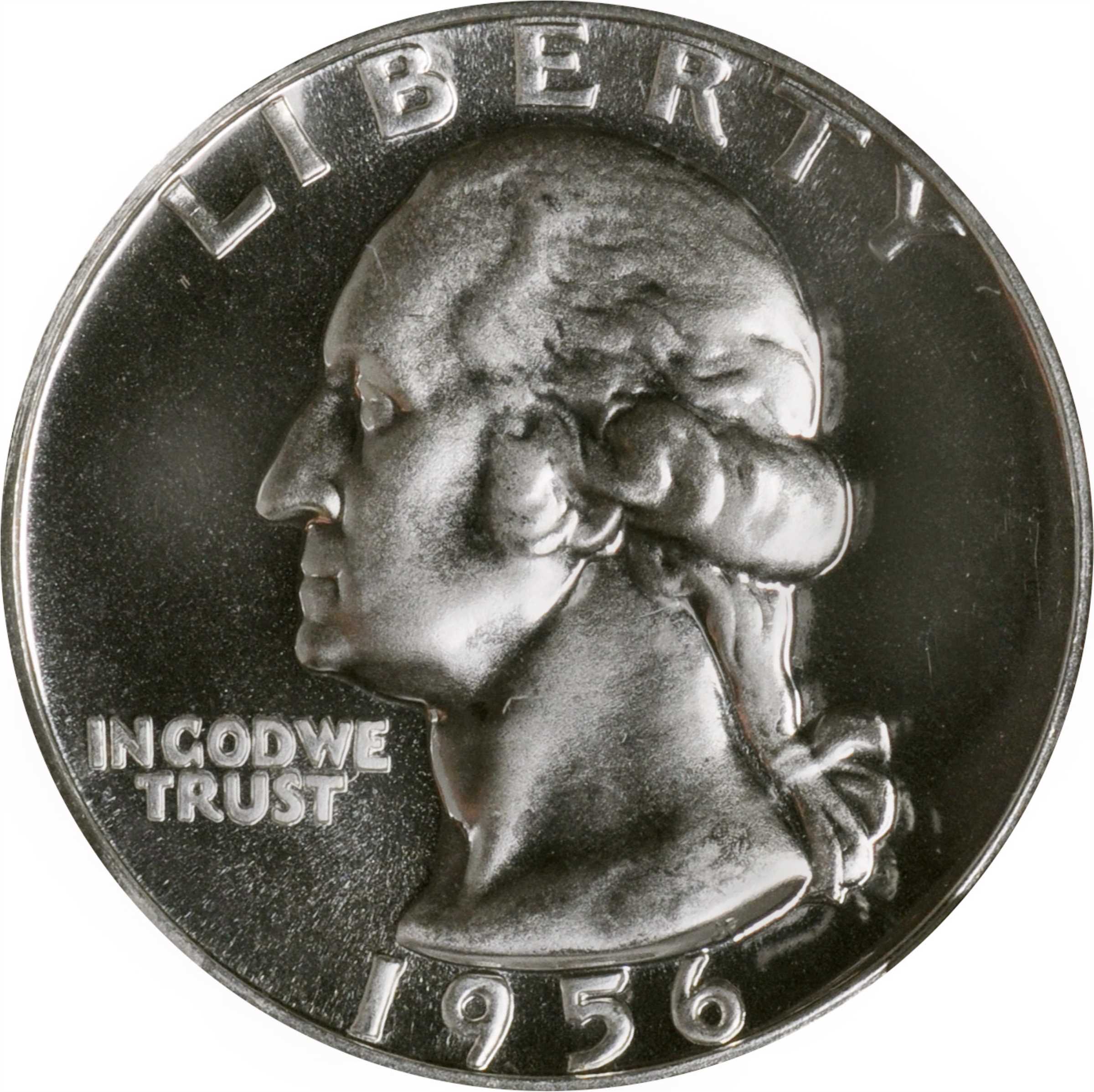 1956 Washington Quarter. FS-701. Reverse Die Gouge. Proof-68 (NGC).