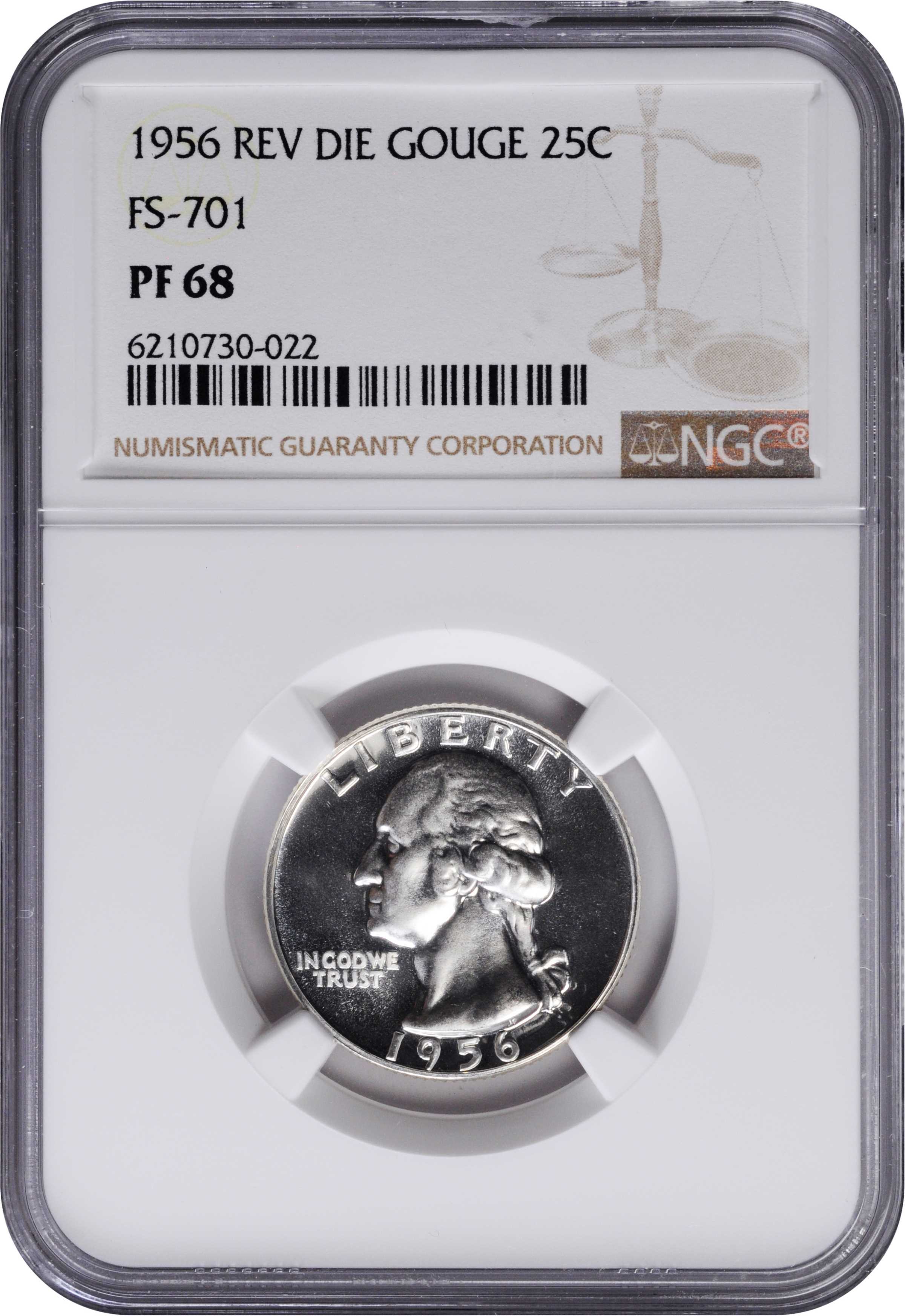 1956 25c PR68 CAC thumbnail 9