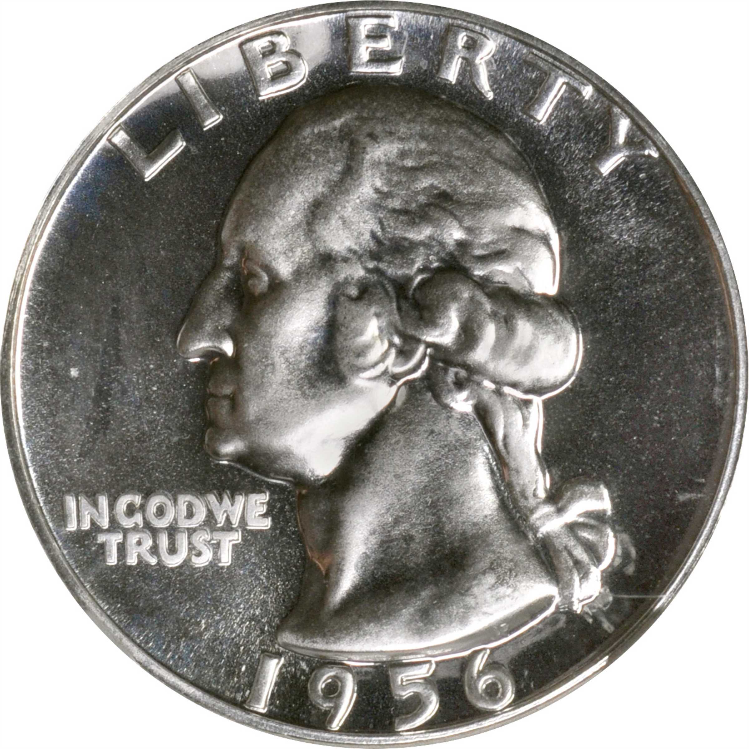1956 Washington Quarter. FS-701. Reverse Die Gouge. Proof-67 (NGC).