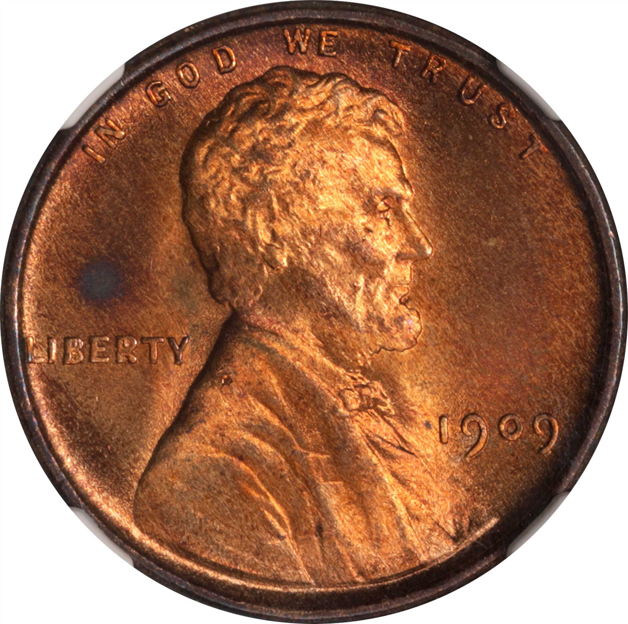 1909 Lincoln Cent. V.D.B. FS-1102. Doubled Die Obverse. MS-65 RB (NGC).