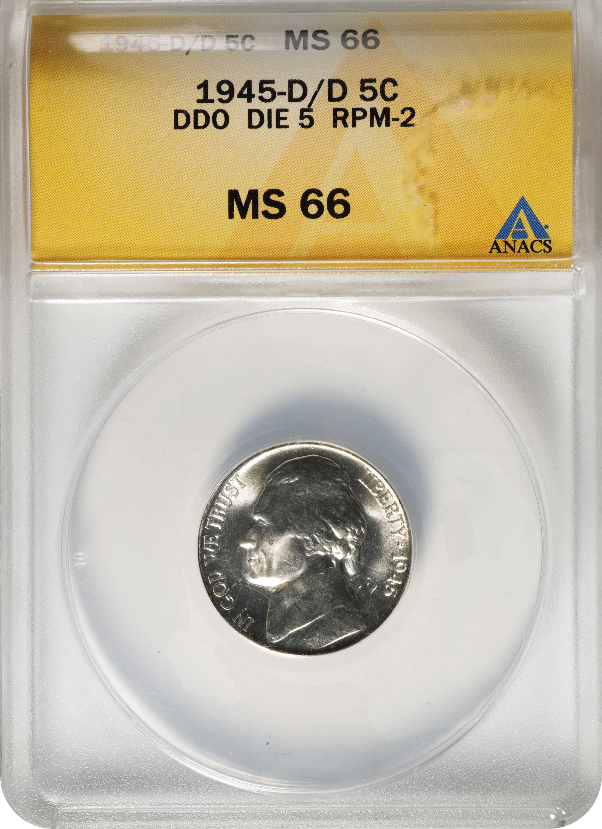 1945-D 5c Silver MS66 CAC thumbnail 15