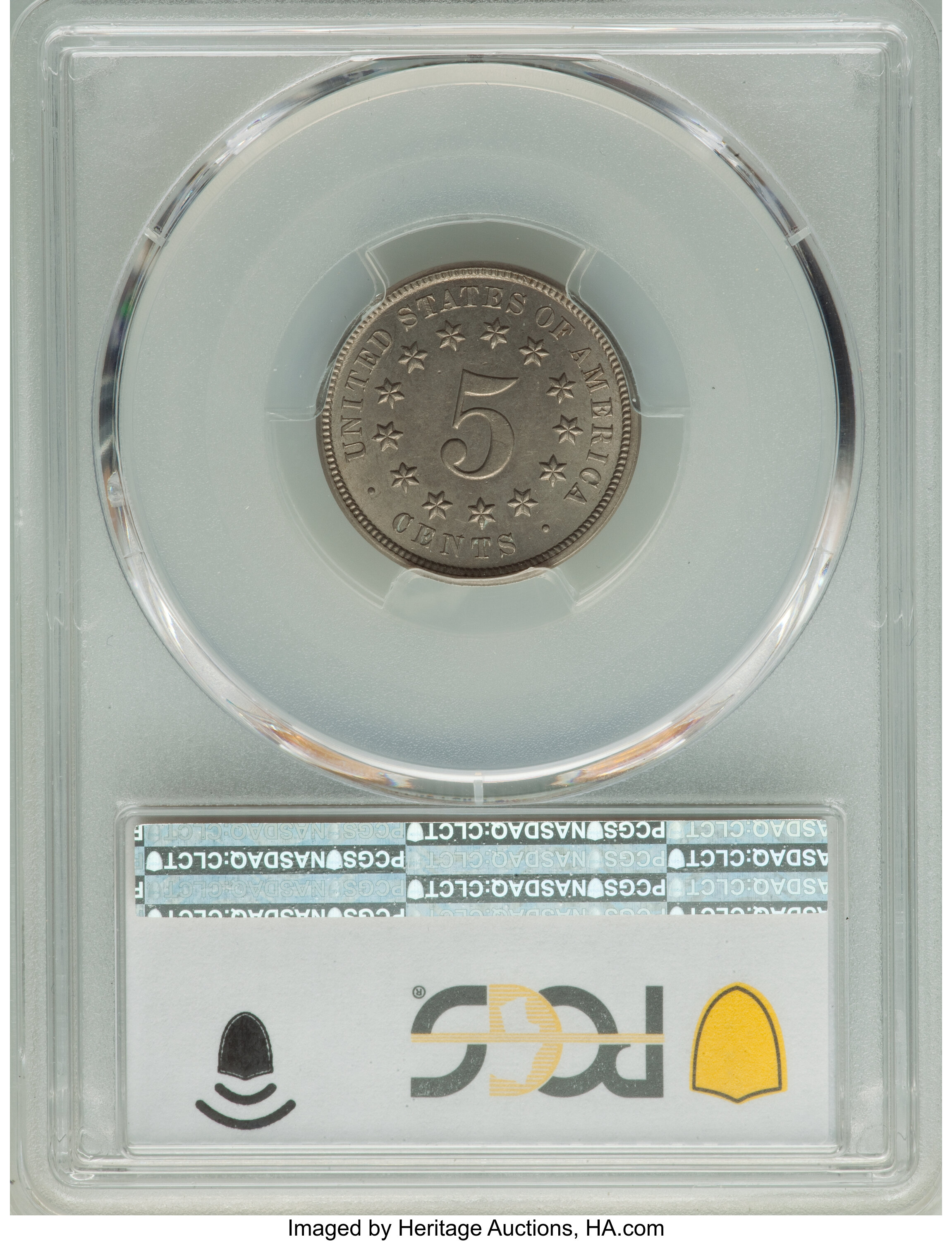 1871 5c Repunched Date, FS-301 F12 CAC thumbnail 2