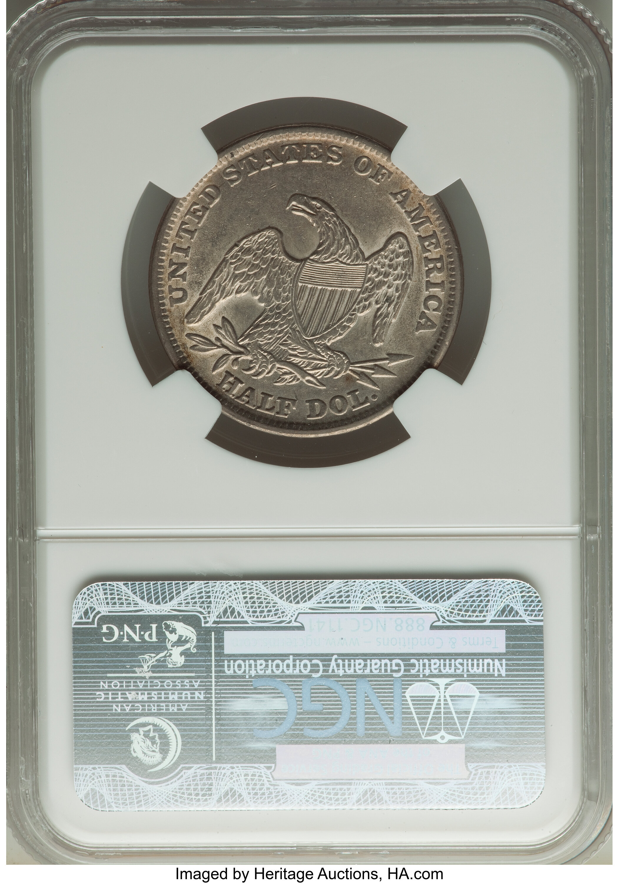 1838 50c Reeded Edge, GR-11 G4 CAC thumbnail 13