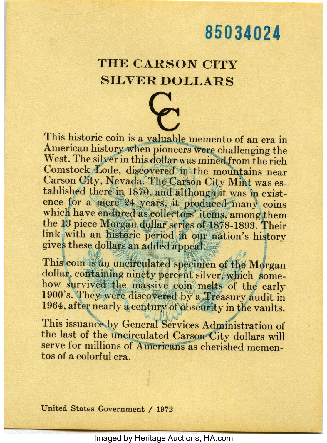 1885-CC $1  GSA Hoard, Hard package MS PL MS66 PL thumbnail 24
