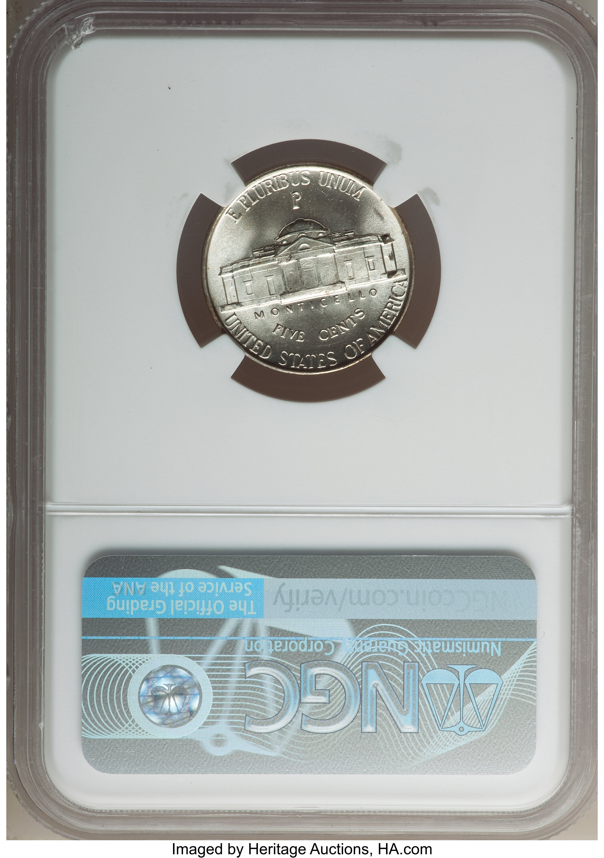 1943-P 5c Silver, DDO, "Doubled Eye", FS-106 MS FS MS64 FS thumbnail 5