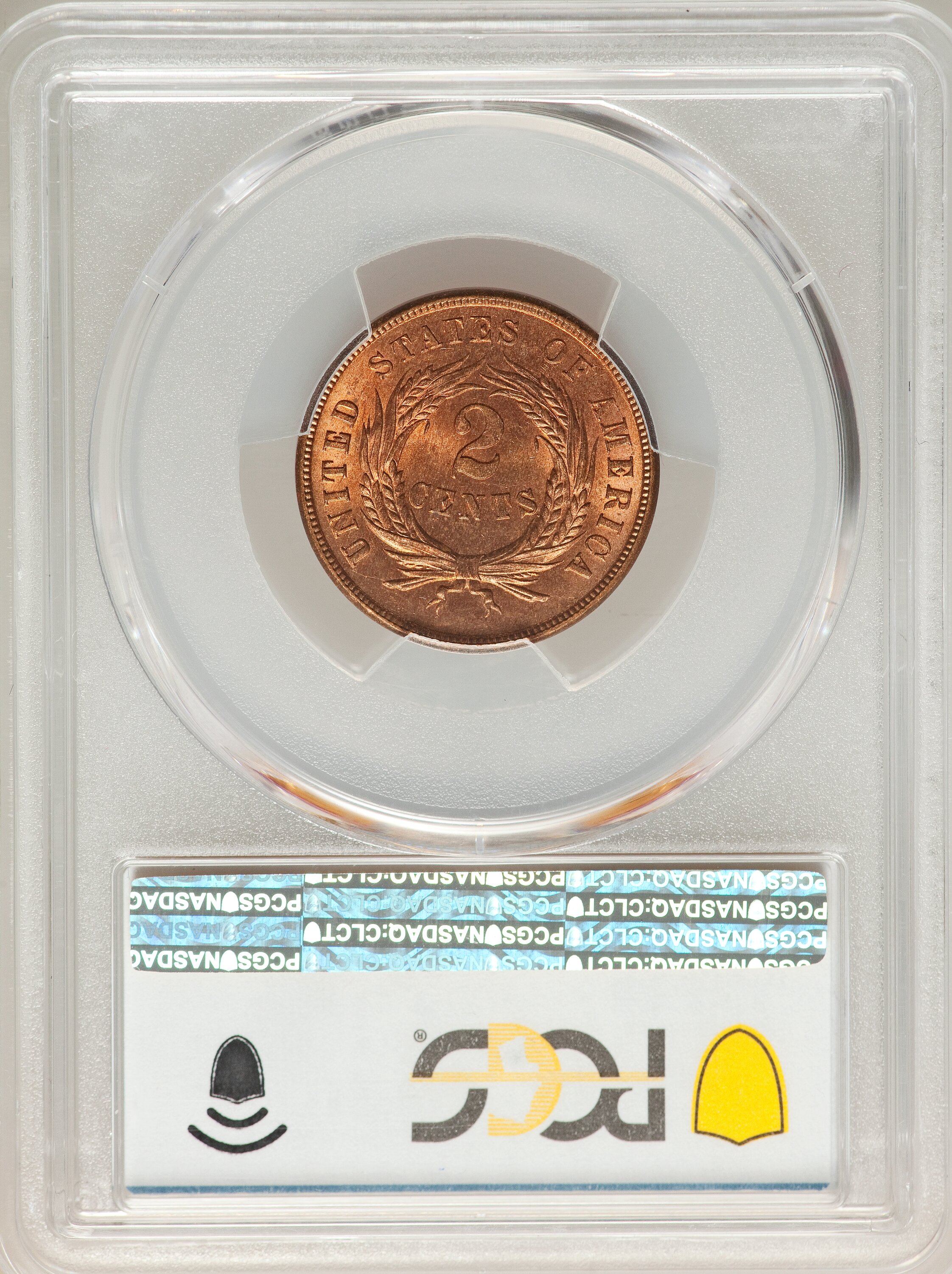 1865 2c Plain 5 MS RD MS61 RD CAC thumbnail 12