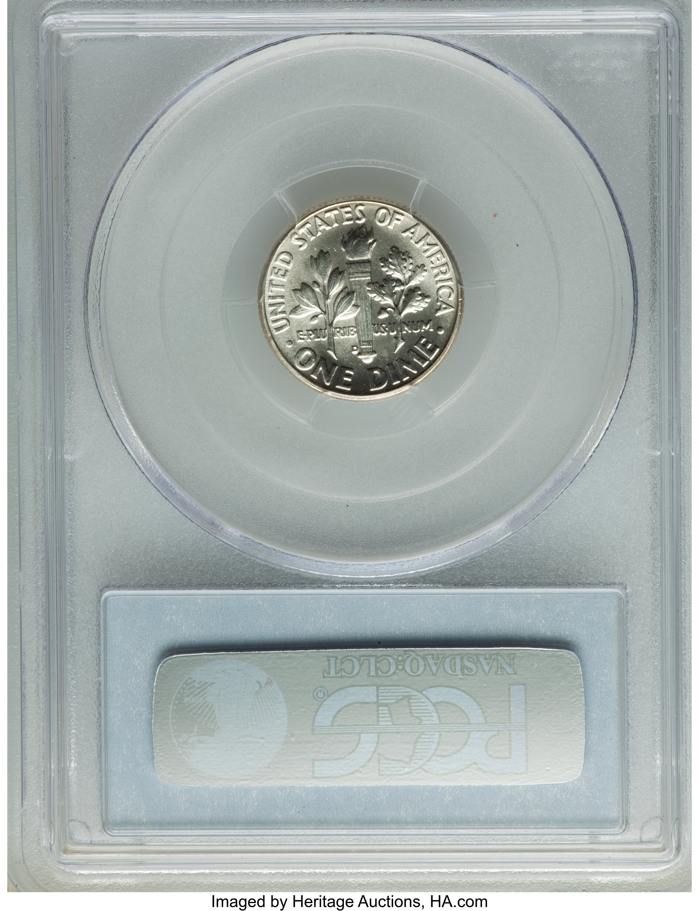 1964-D/D 10c Repunched Mintmark, FS-501 MS64 thumbnail 2