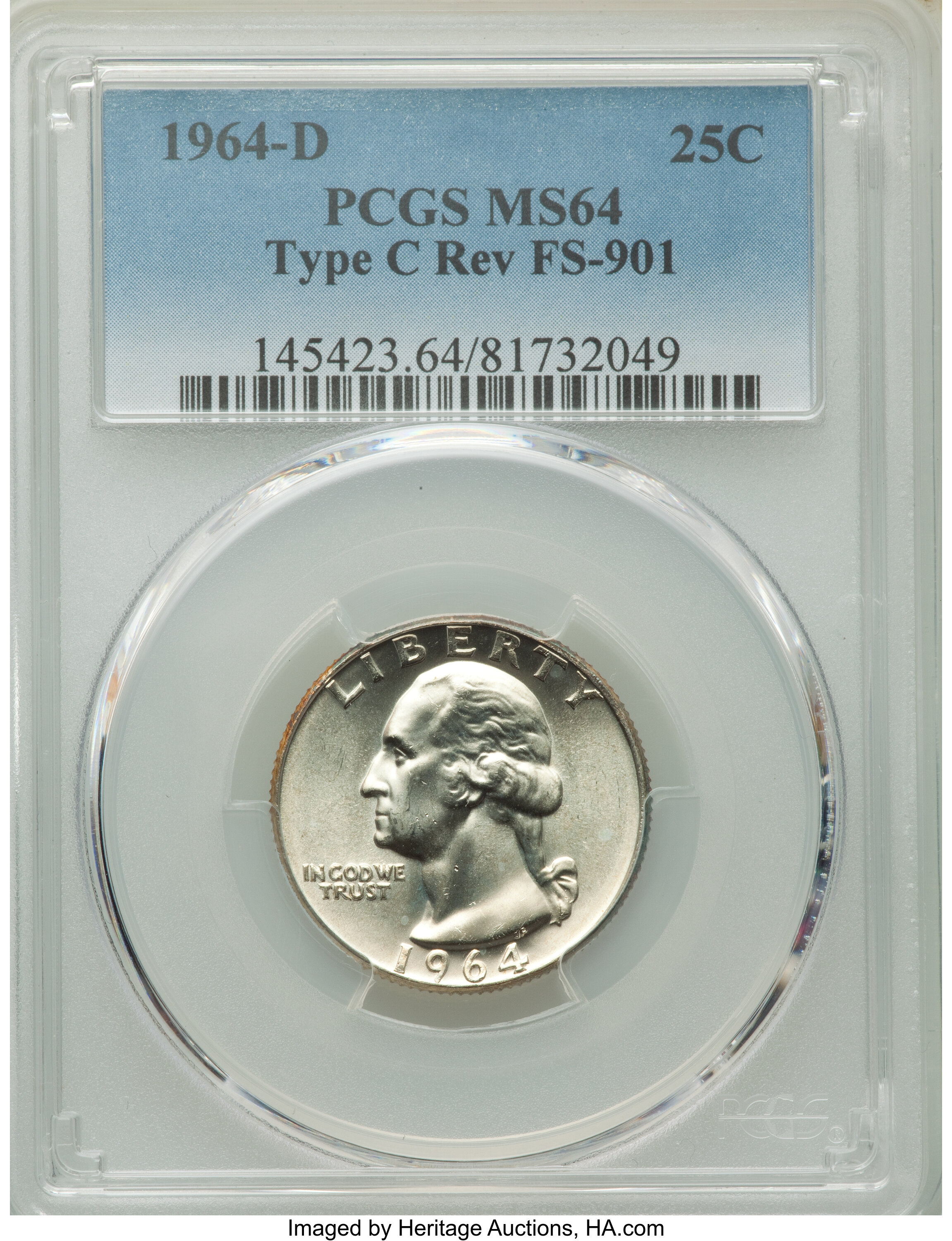 1964 D Type C Reverse of 1965 2Nickel FS 901 MS Values | Greysheet