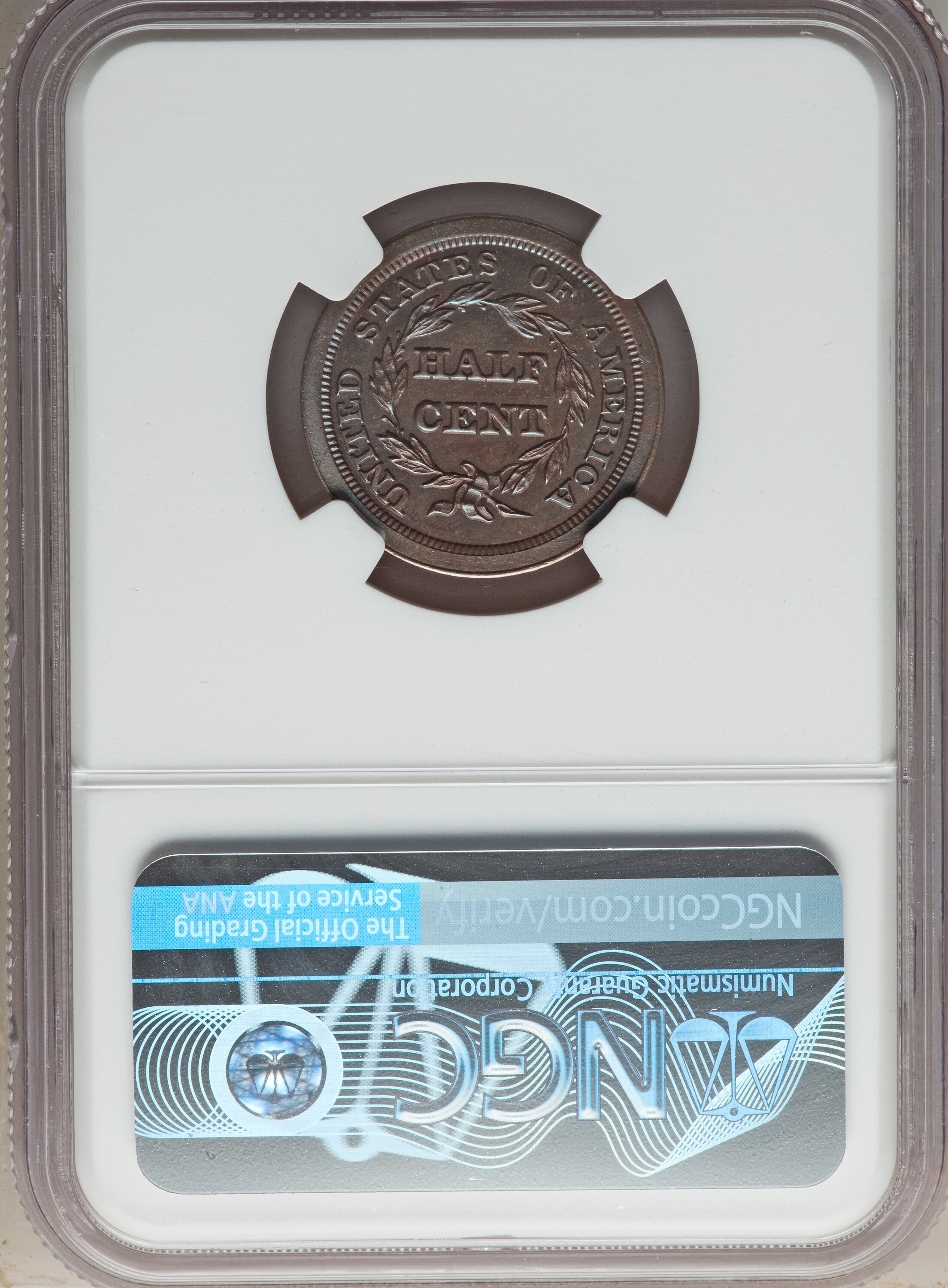 1848 1/2c Restrike, Reverse of 1840 PR BN PR61 BN thumbnail 4