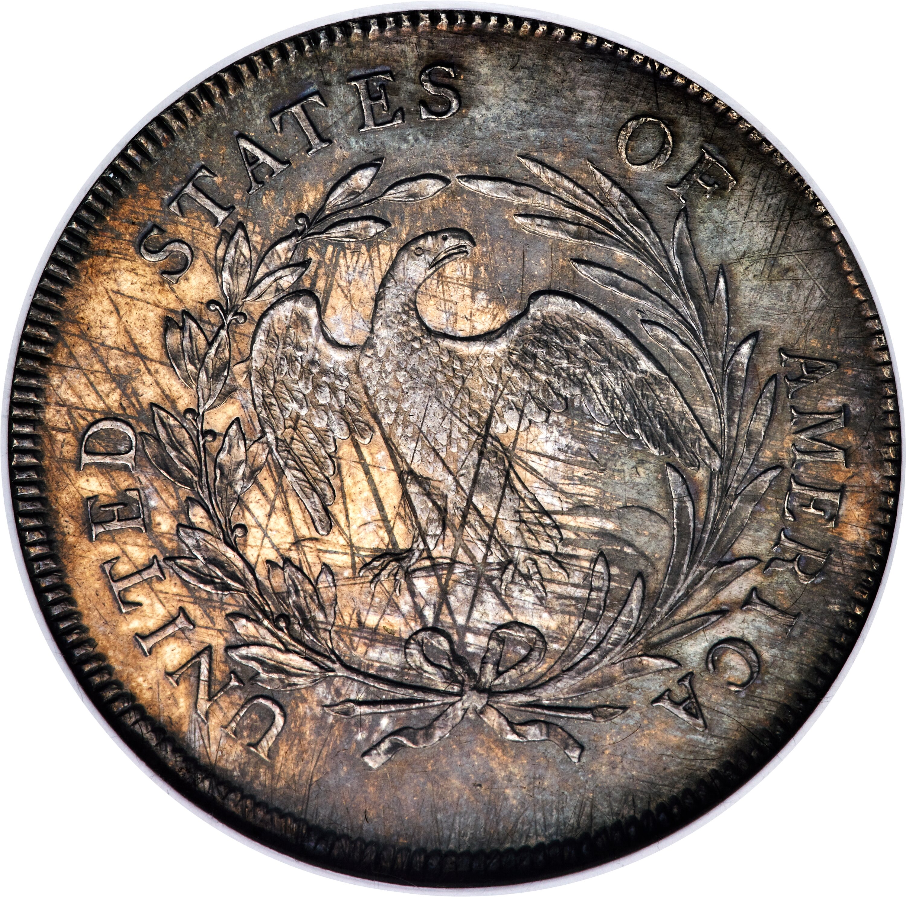 1795 $1  Draped Bust, Off-Center Bust, B-14, BB-51 MS61 thumbnail 2