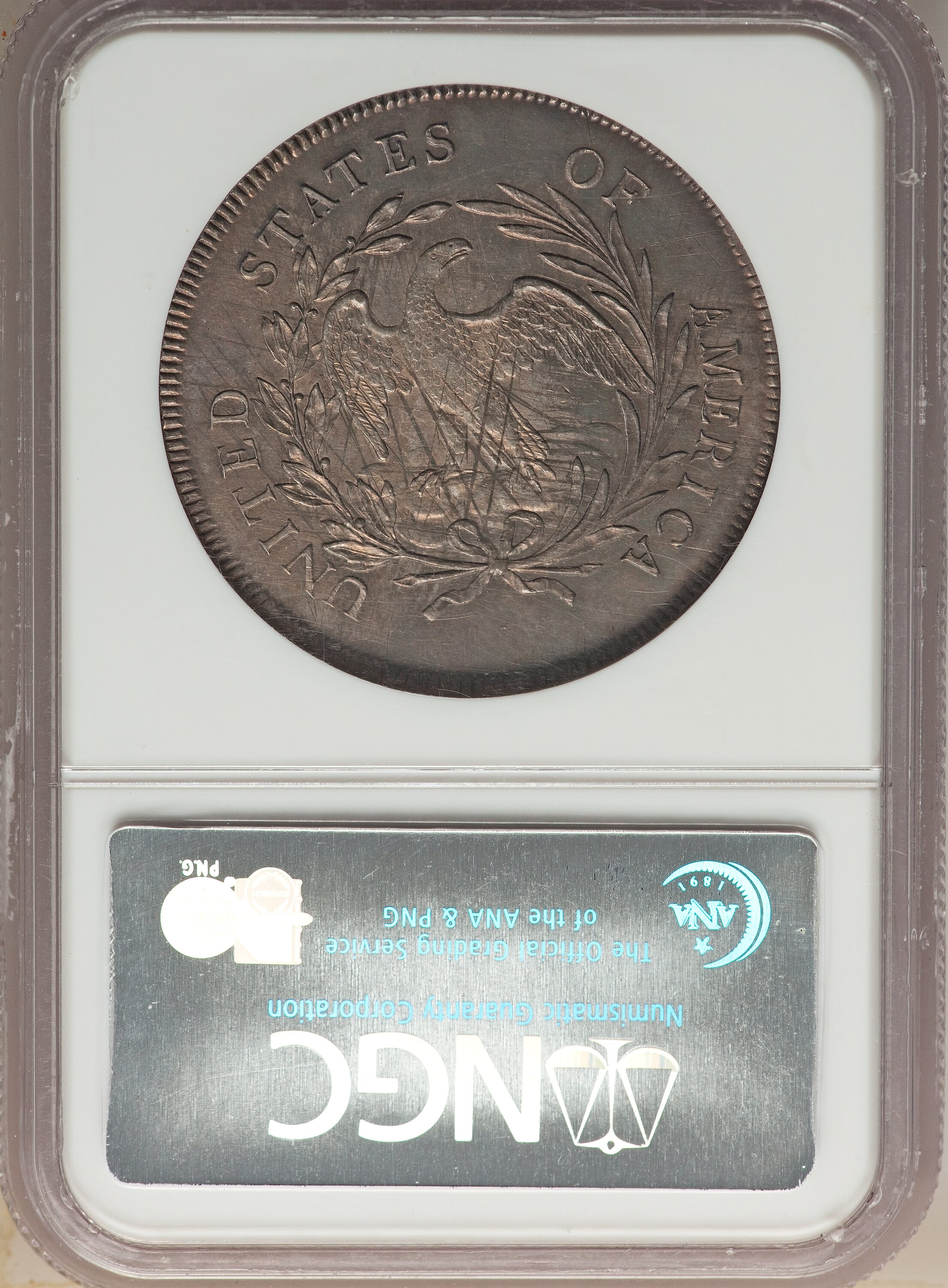 1795 $1  Draped Bust, Off-Center Bust, B-14, BB-51 MS61 thumbnail 4