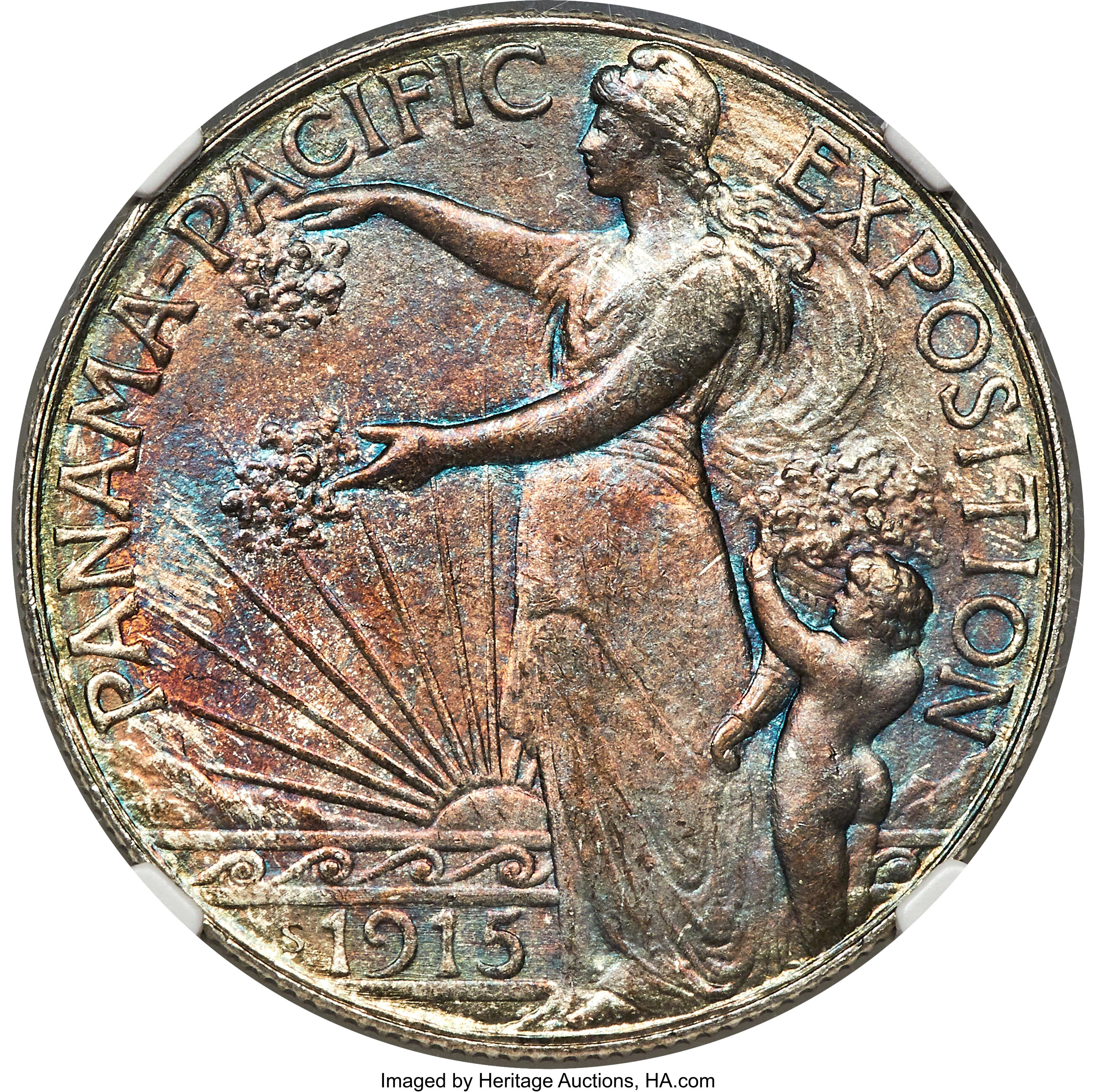 1915 S/S Panama Pacific Expo Half dollar RPM, FS 502 MS Values