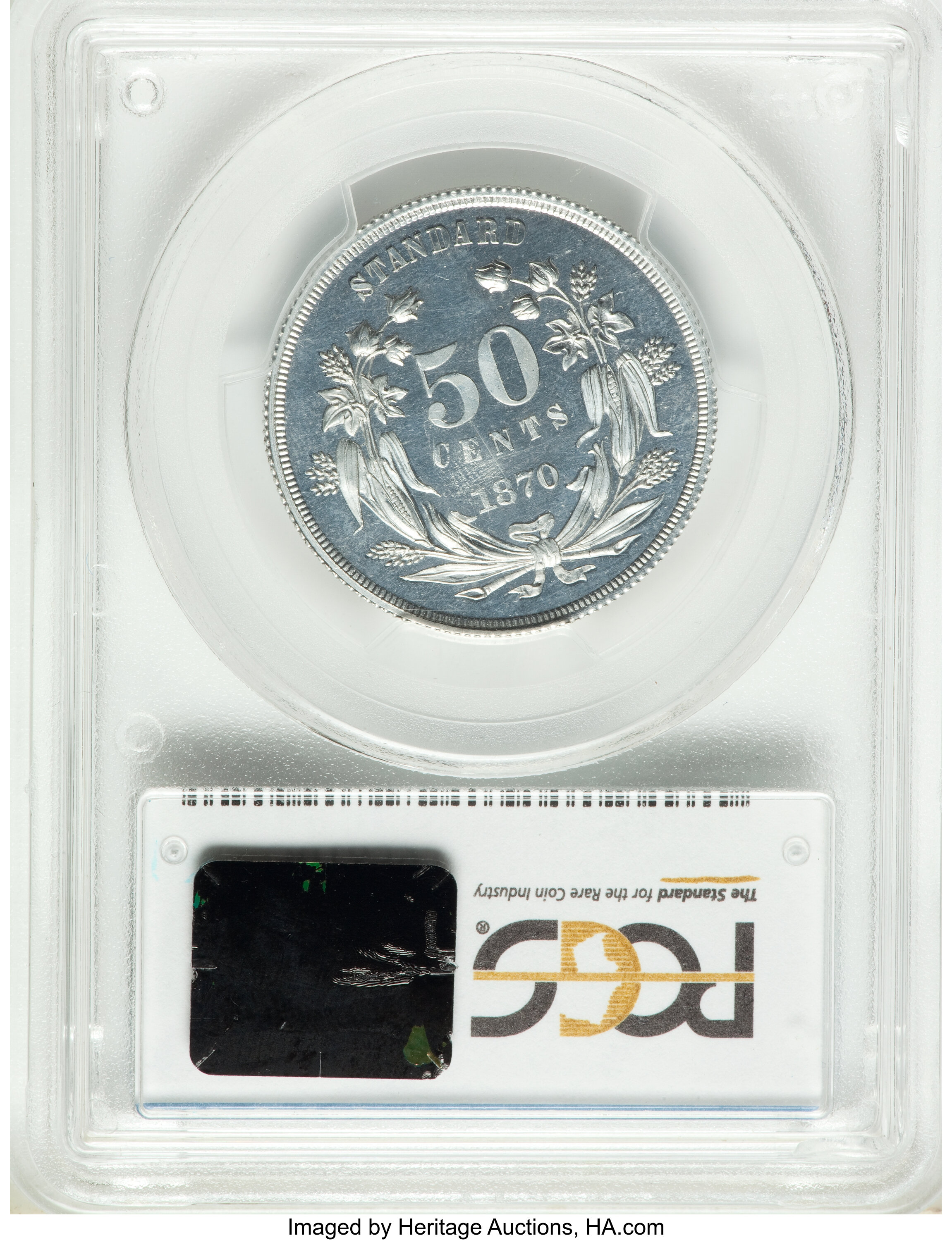 1870 P50c Aluminum, J-961 PR CAM PR63 CAM thumbnail 14