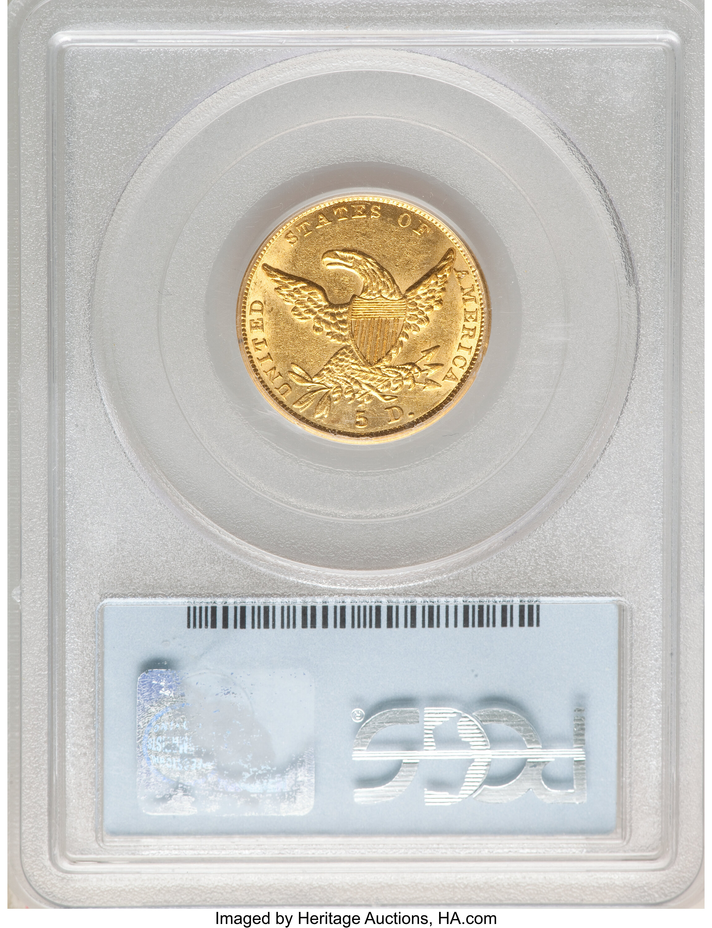 1836 $5  HM-6 AU50 thumbnail 7