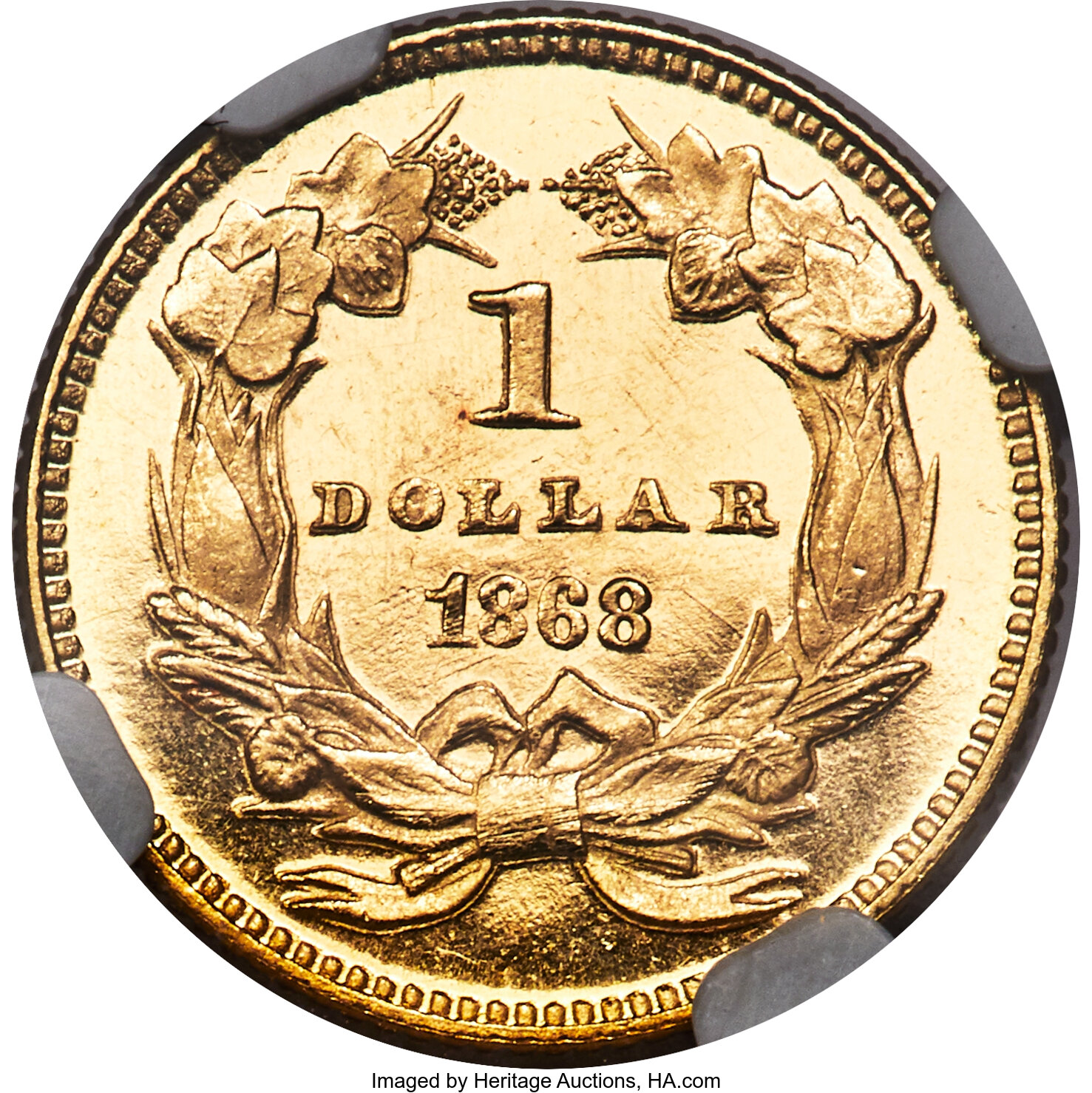 1868 G$1 MS PL thumbnail 4