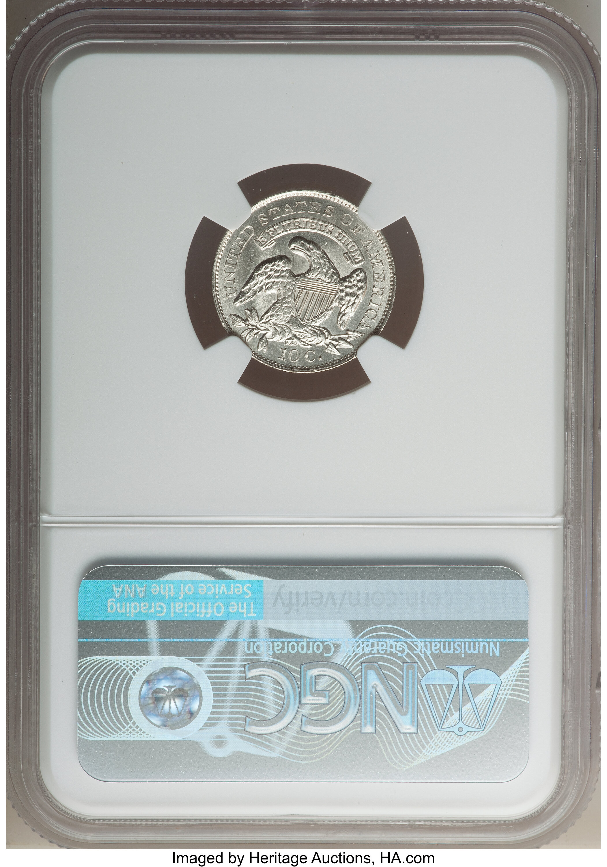 1834 10c Small 4, JR-7 MS67 thumbnail 3