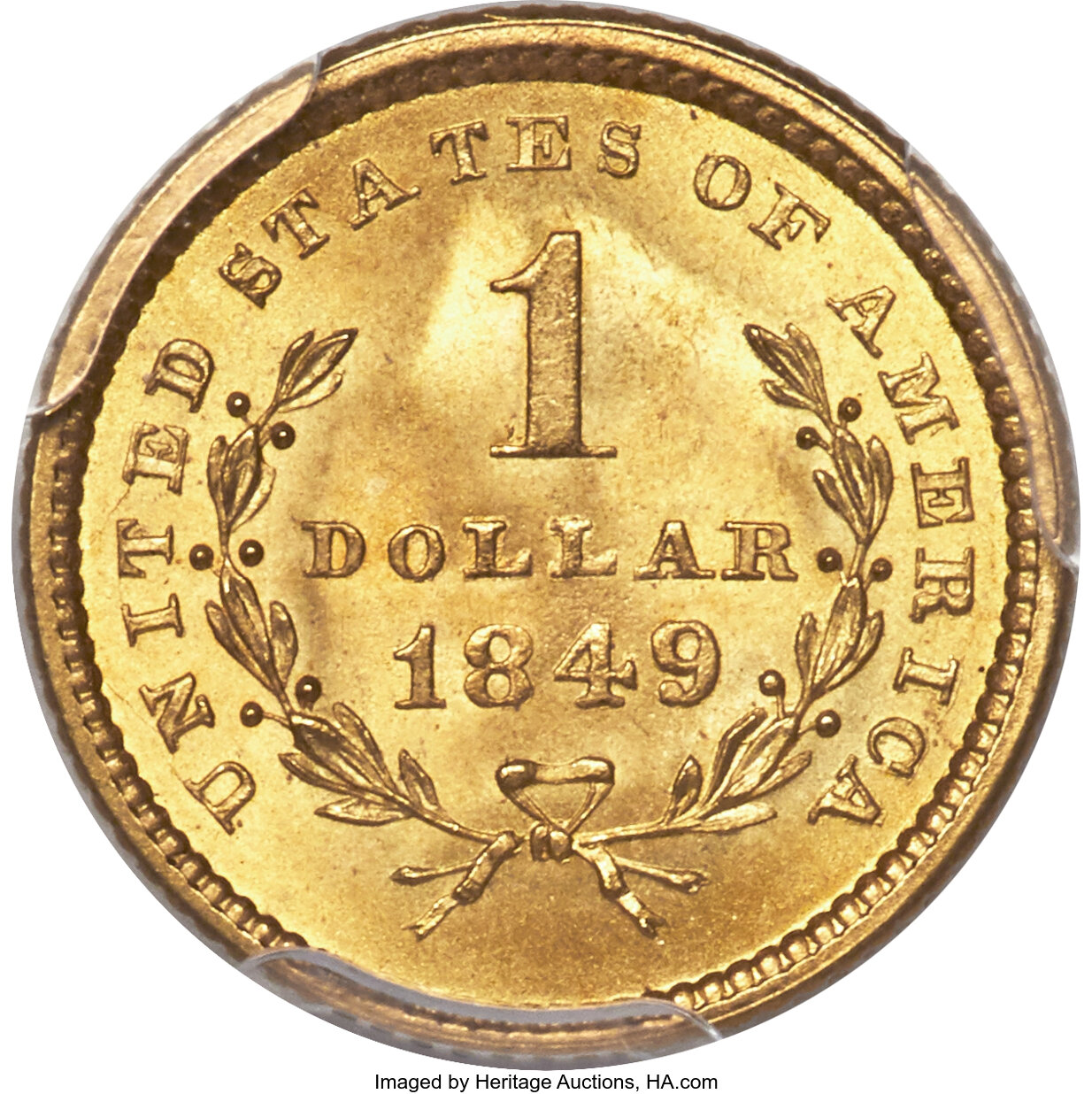 1849 G$1 Open Wreath, D-4 MS thumbnail 20