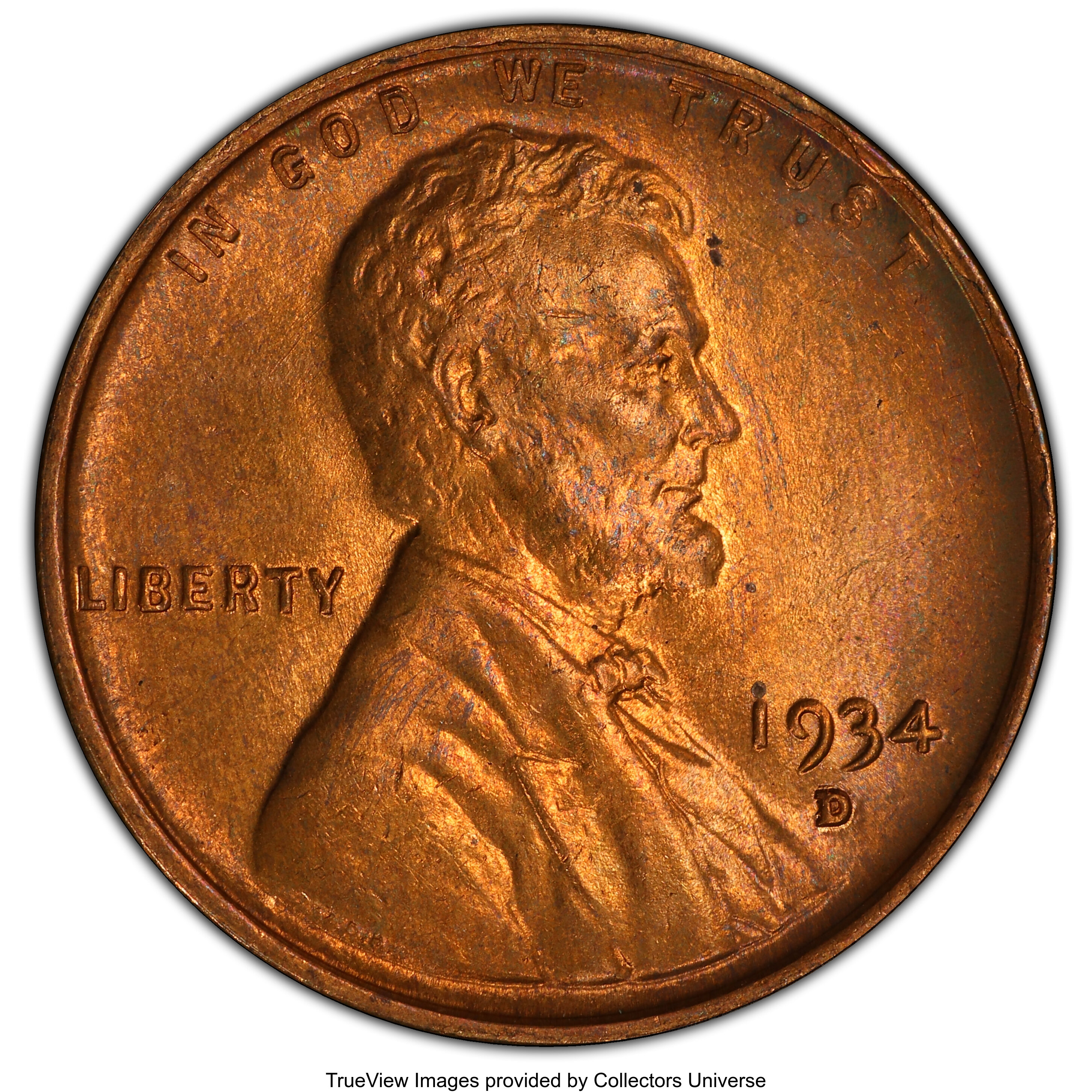 1934-D/D 1C FS-504 MS66+ Red PCGS. (FS-013.8). PCGS Population: (4/1 and 1/0+). NGC Census: (0/0 and 0/0+). MS66. Mintage ...