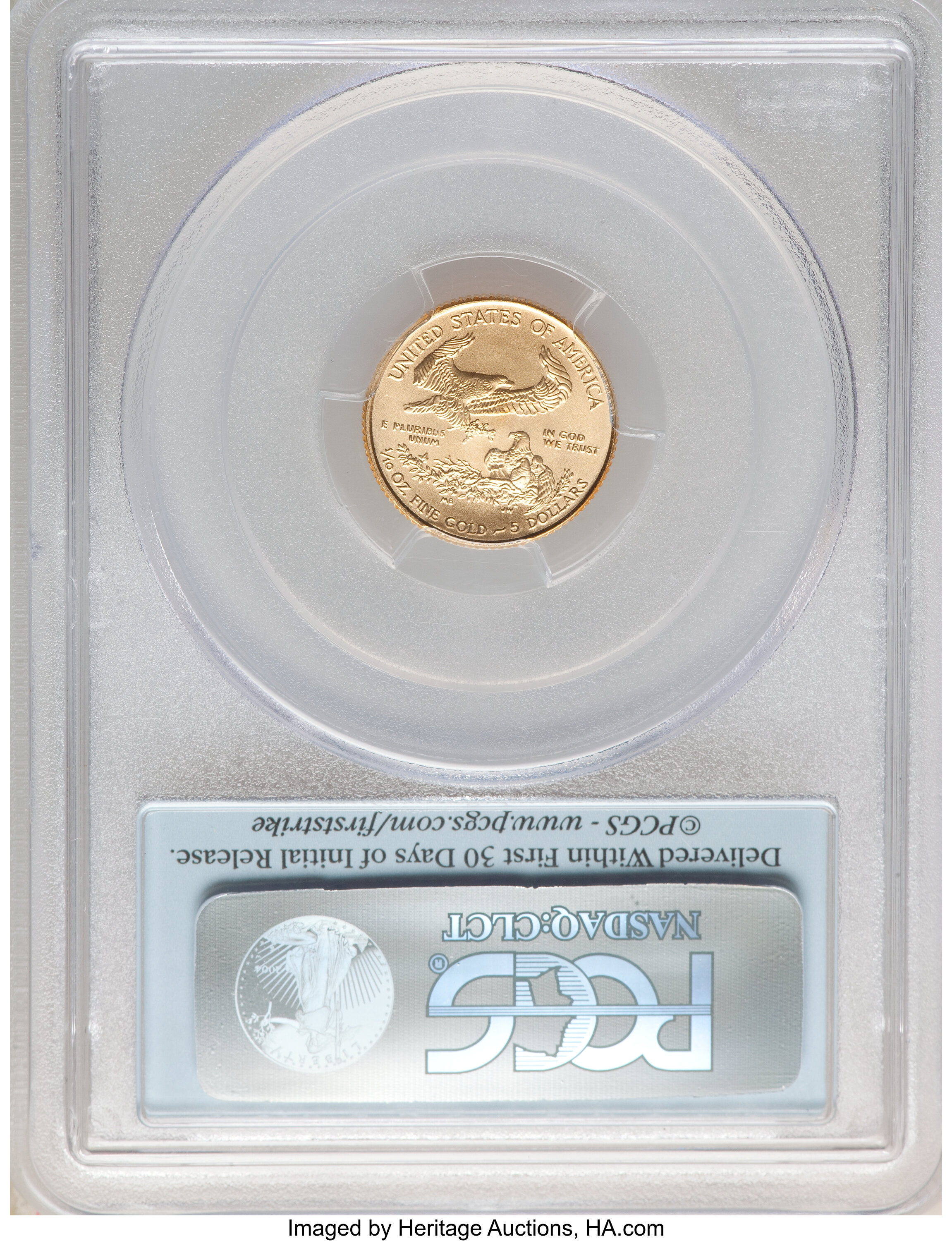 2015 $5  Gold Eagle, Wide Reeding MS68 CAC thumbnail 5