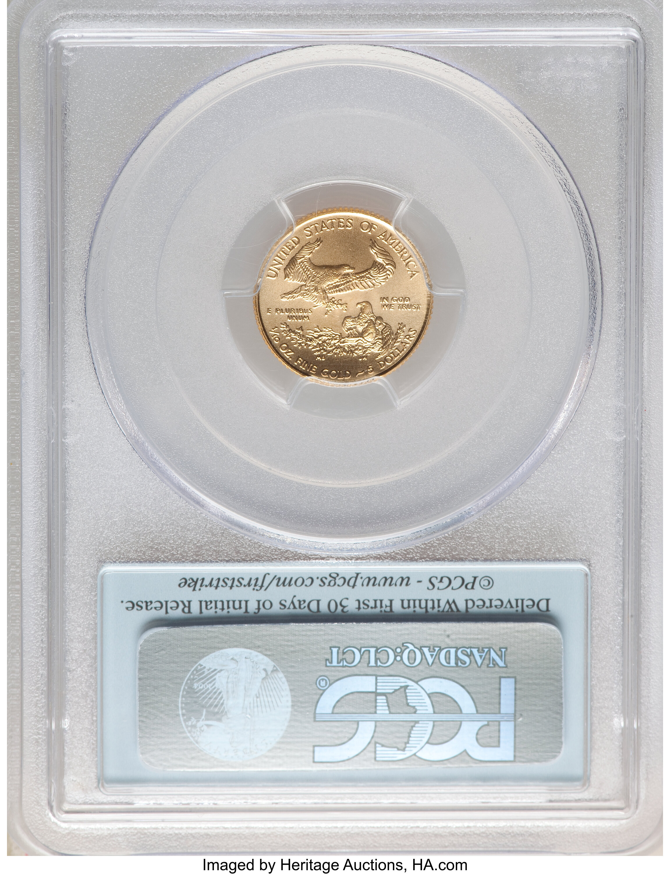 2015 $5  Gold Eagle, Wide Reeding MS68 CAC thumbnail 3