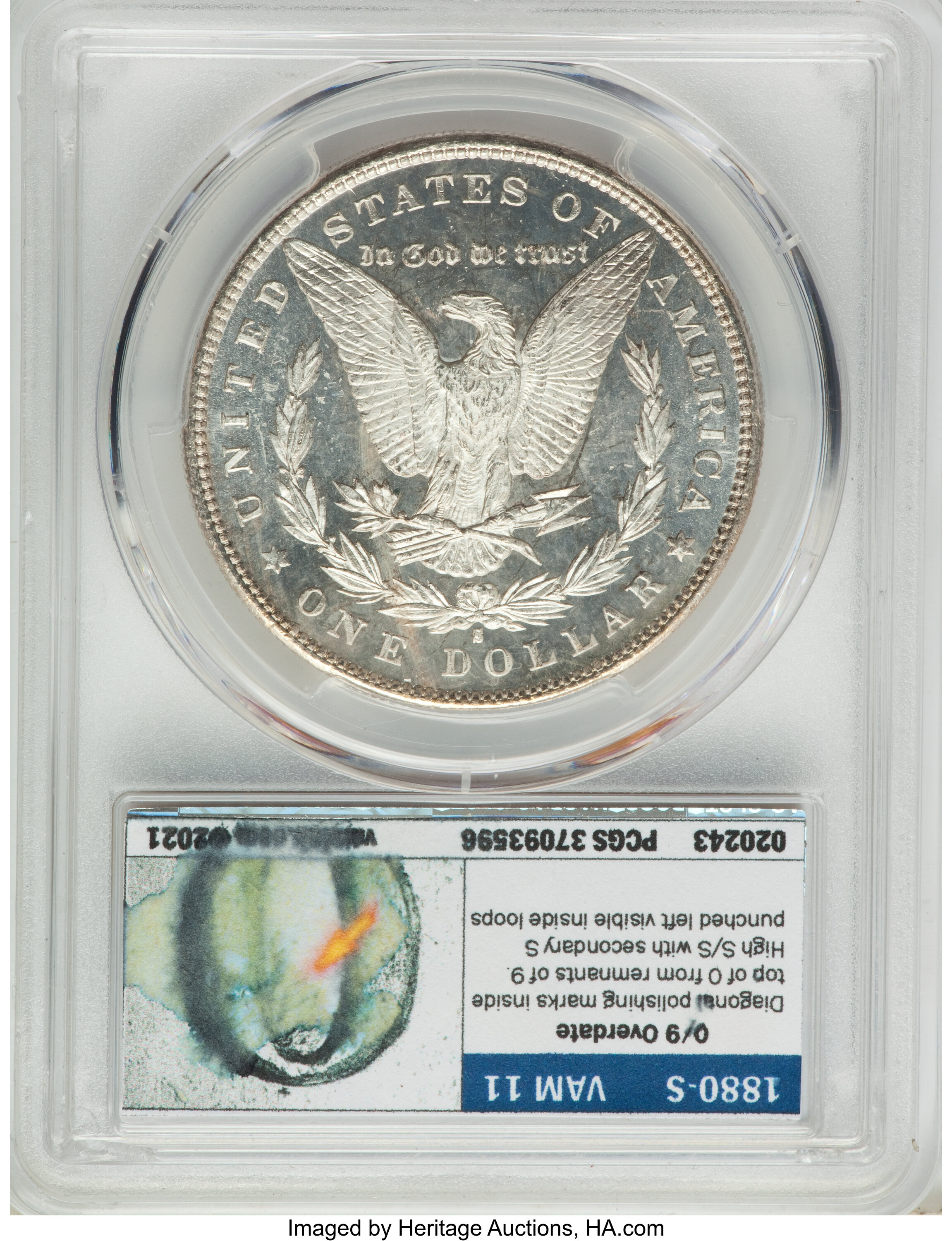 1880/79-S $1  Large S, VAM-9 MS PL MS63 PL thumbnail 2
