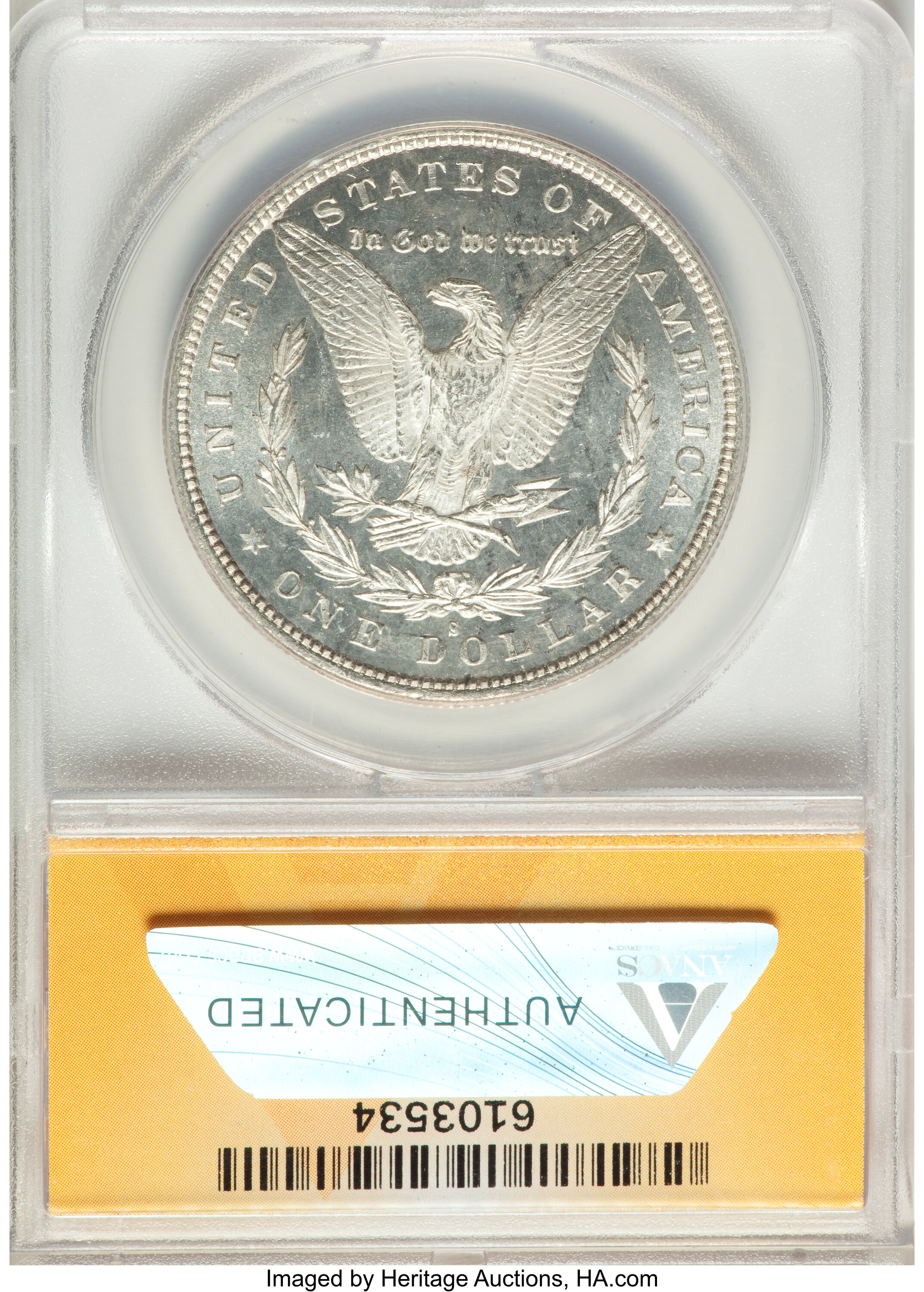 1880-S $1  Checkmark, VAM-12 MS DMPL MS61 DMPL CAC thumbnail 2