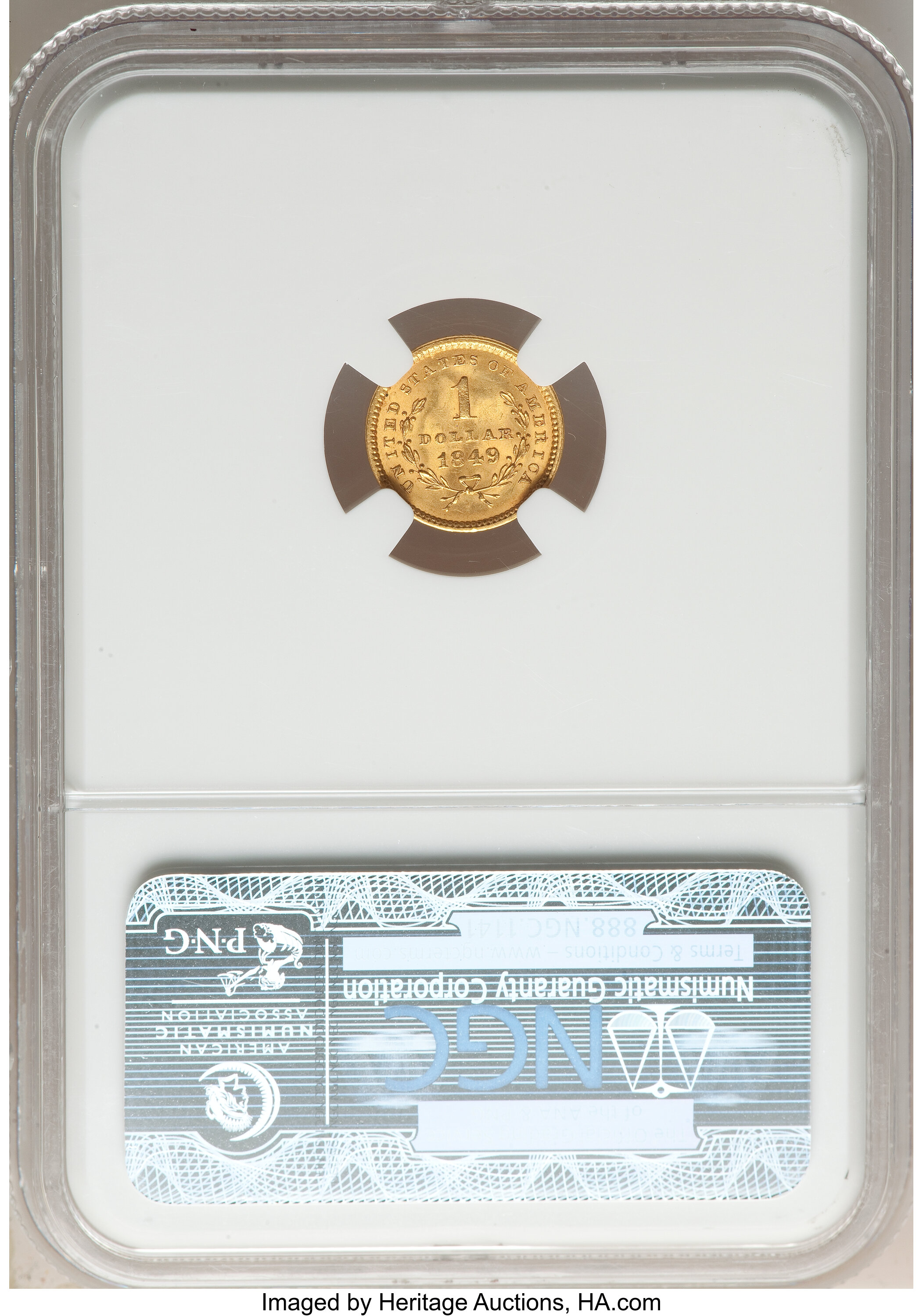 1849 G$1 Open Wreath, D-4 MS thumbnail 17