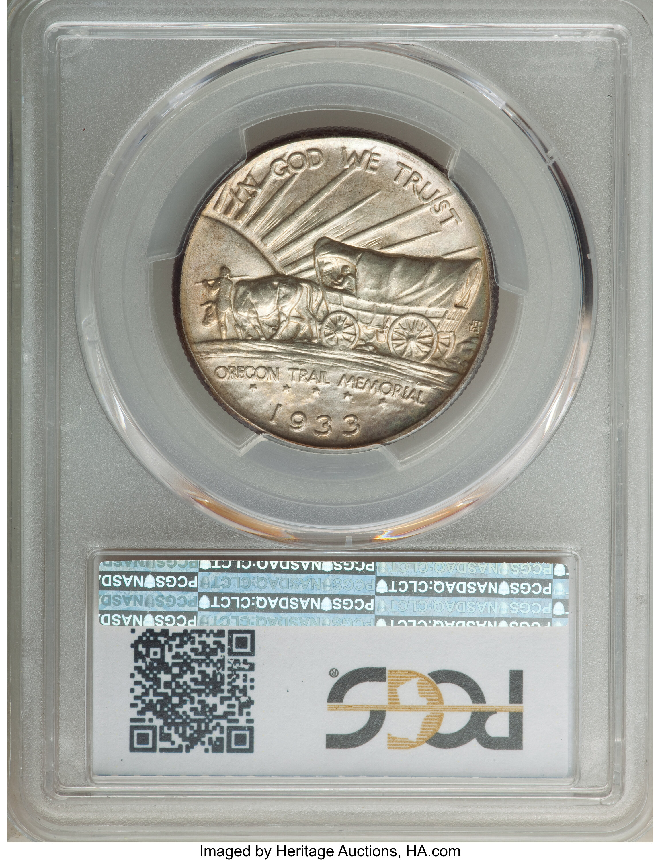 1933-D 50c Oregon Trail, TDR, FS-801 XF40 thumbnail 2