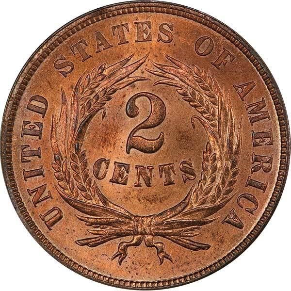 1865 2c Plain 5 MS RD MS61 RD CAC thumbnail 14