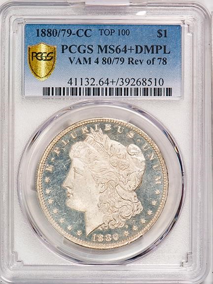 1880/79-CC $1  Reverse of 1878, VAM-4 MS DMPL MS63 DMPL thumbnail 6