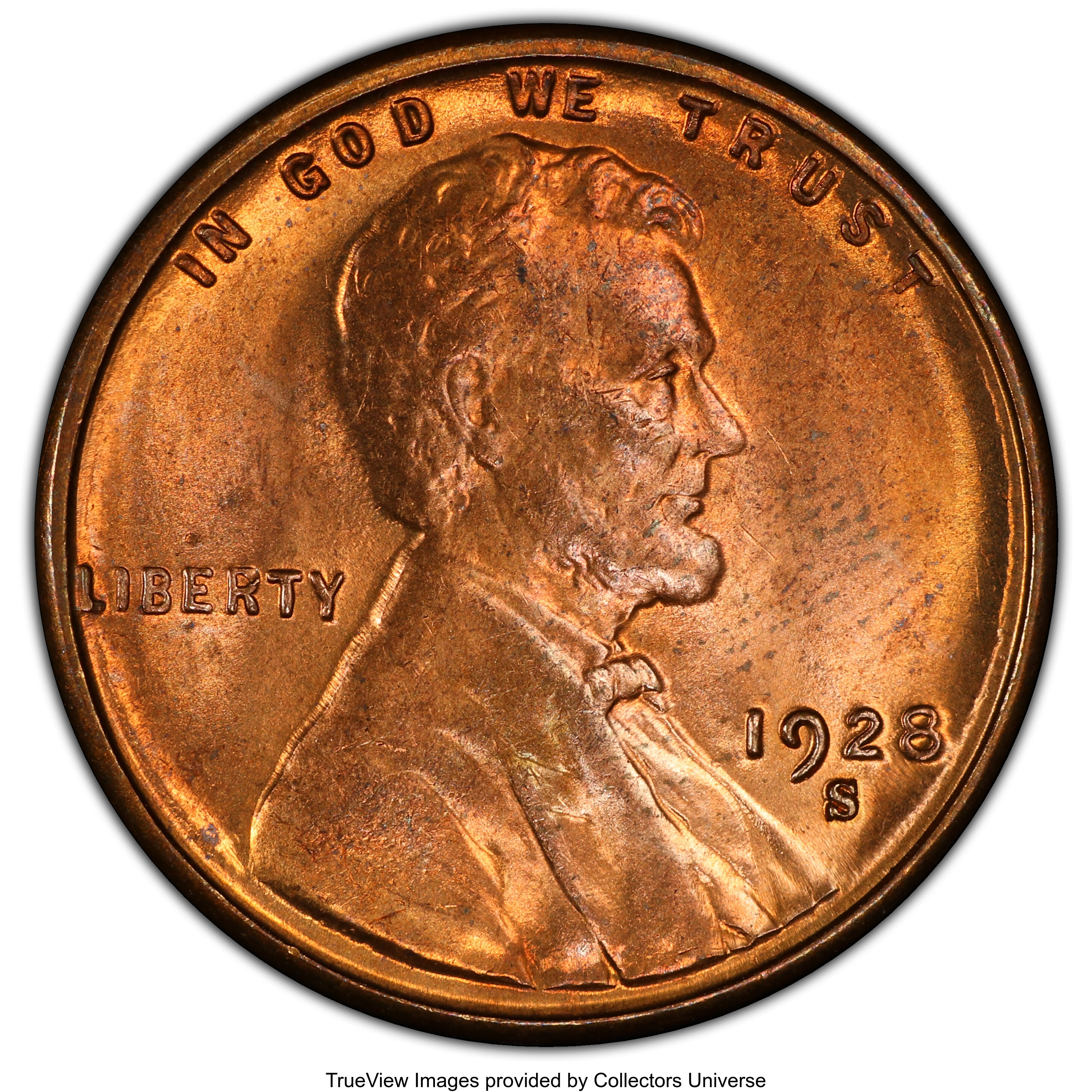1928-S 1C Large S, FS-501, MS64 Red PCGS. (FS-013.6). PCGS Population: (4/1). NGC Census: (0/0). MS64. Mintage 17,266,000....