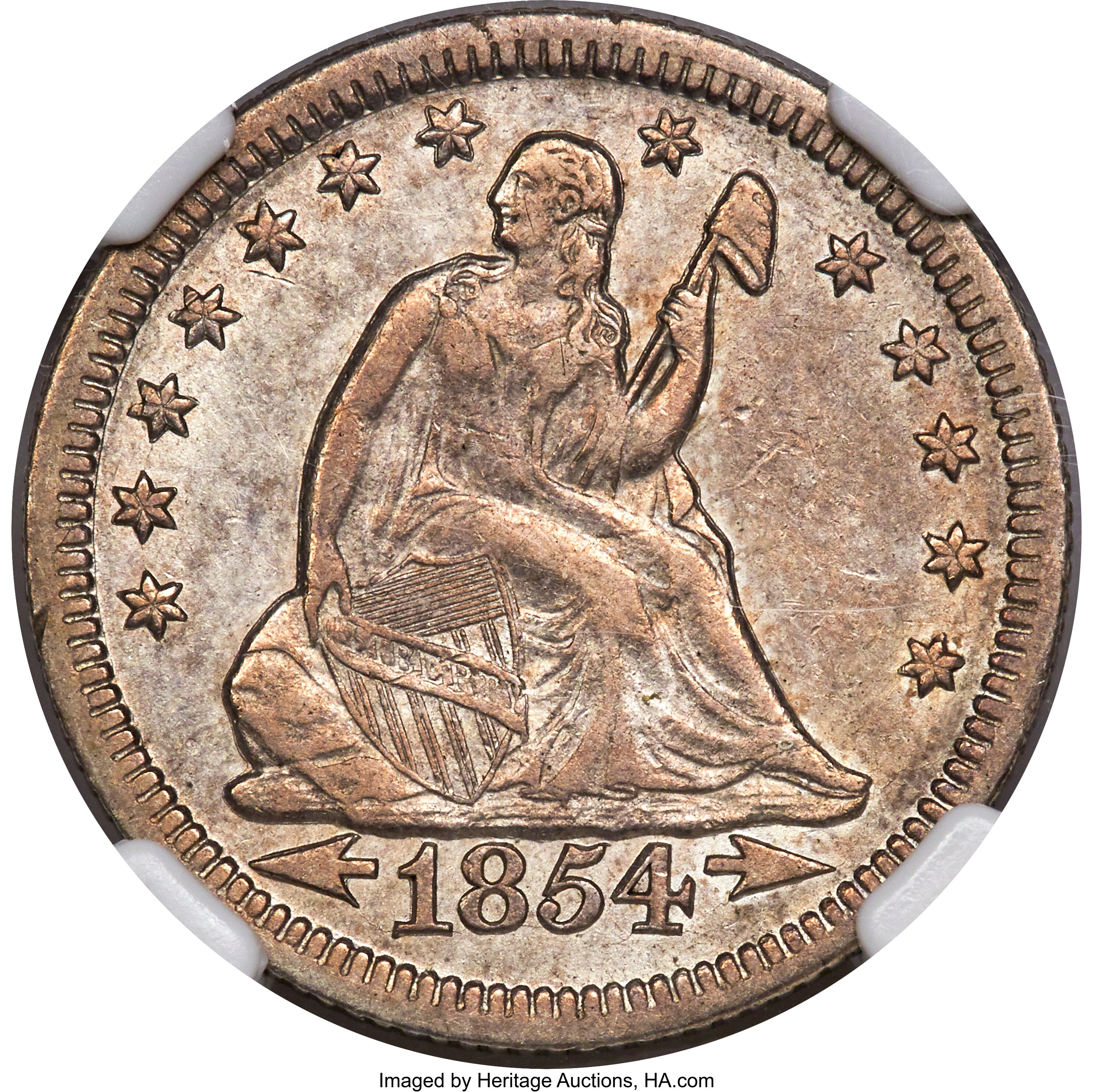 1854-O 25c Arrows, Huge O, FS-501 MS thumbnail 11