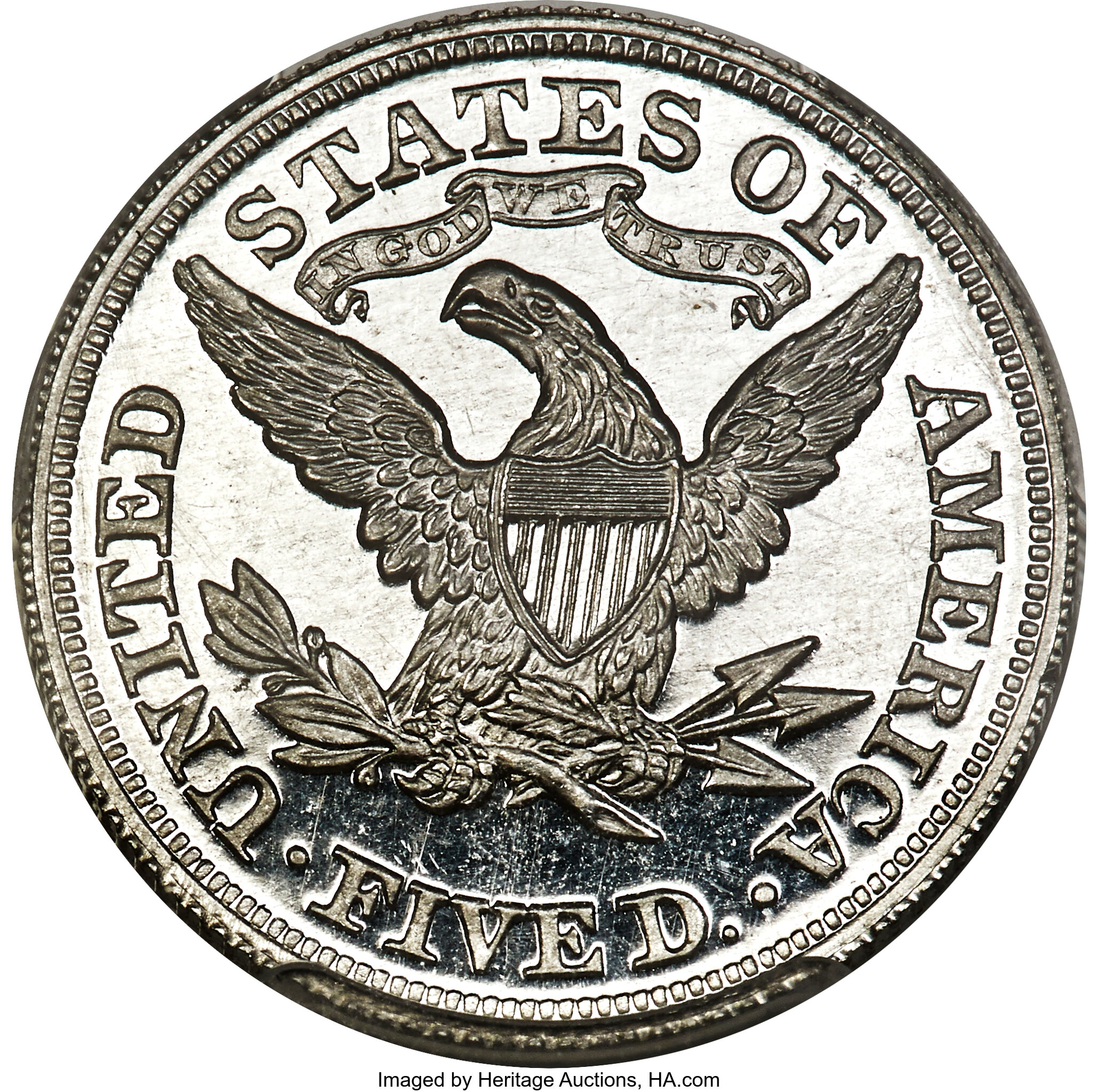 1873 P$5 Aluminum, J-1341 PR CAM thumbnail 3