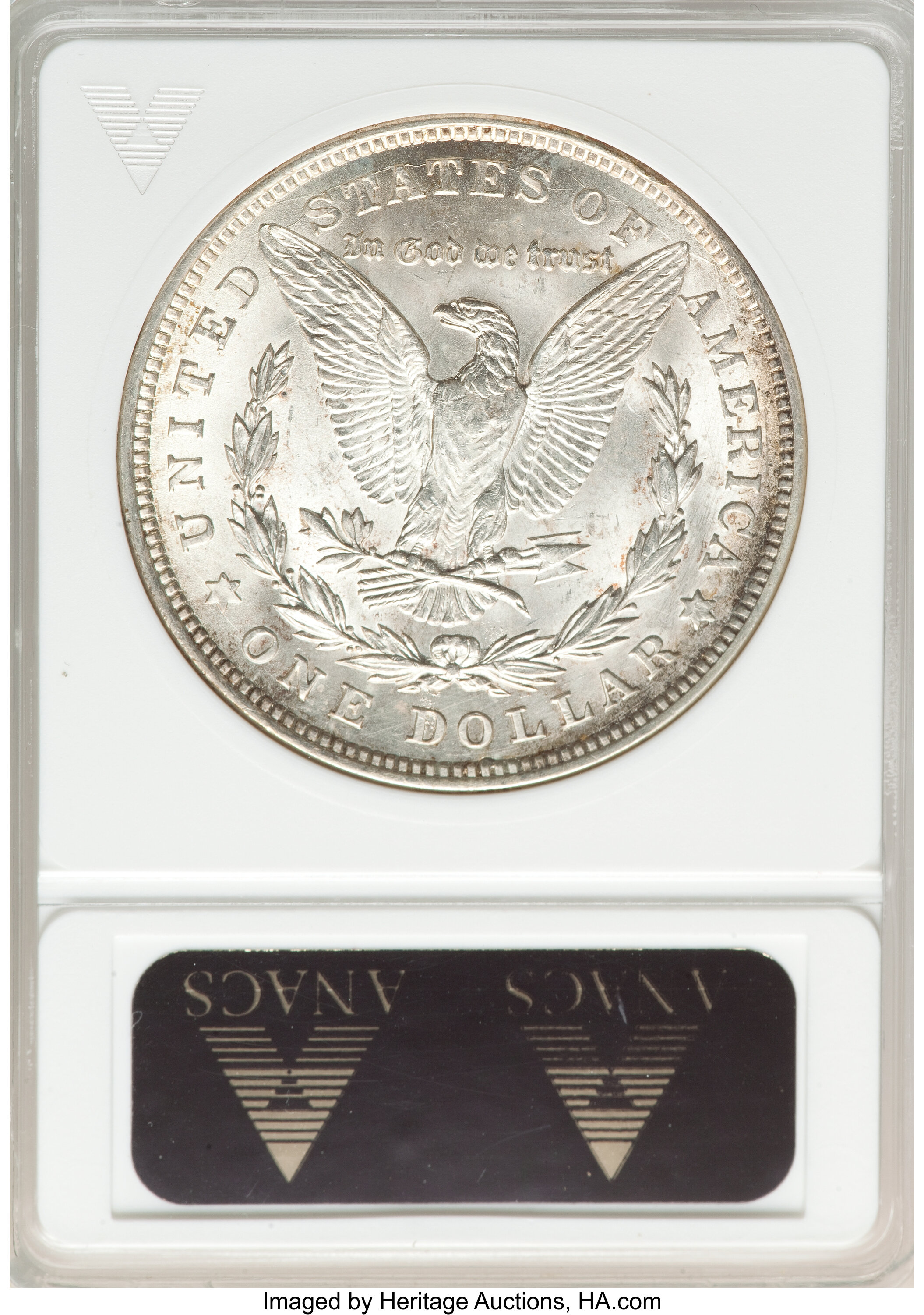 1921 $1  Morgan, Pitted Reverse, VAM-3C1 AG3 thumbnail 2