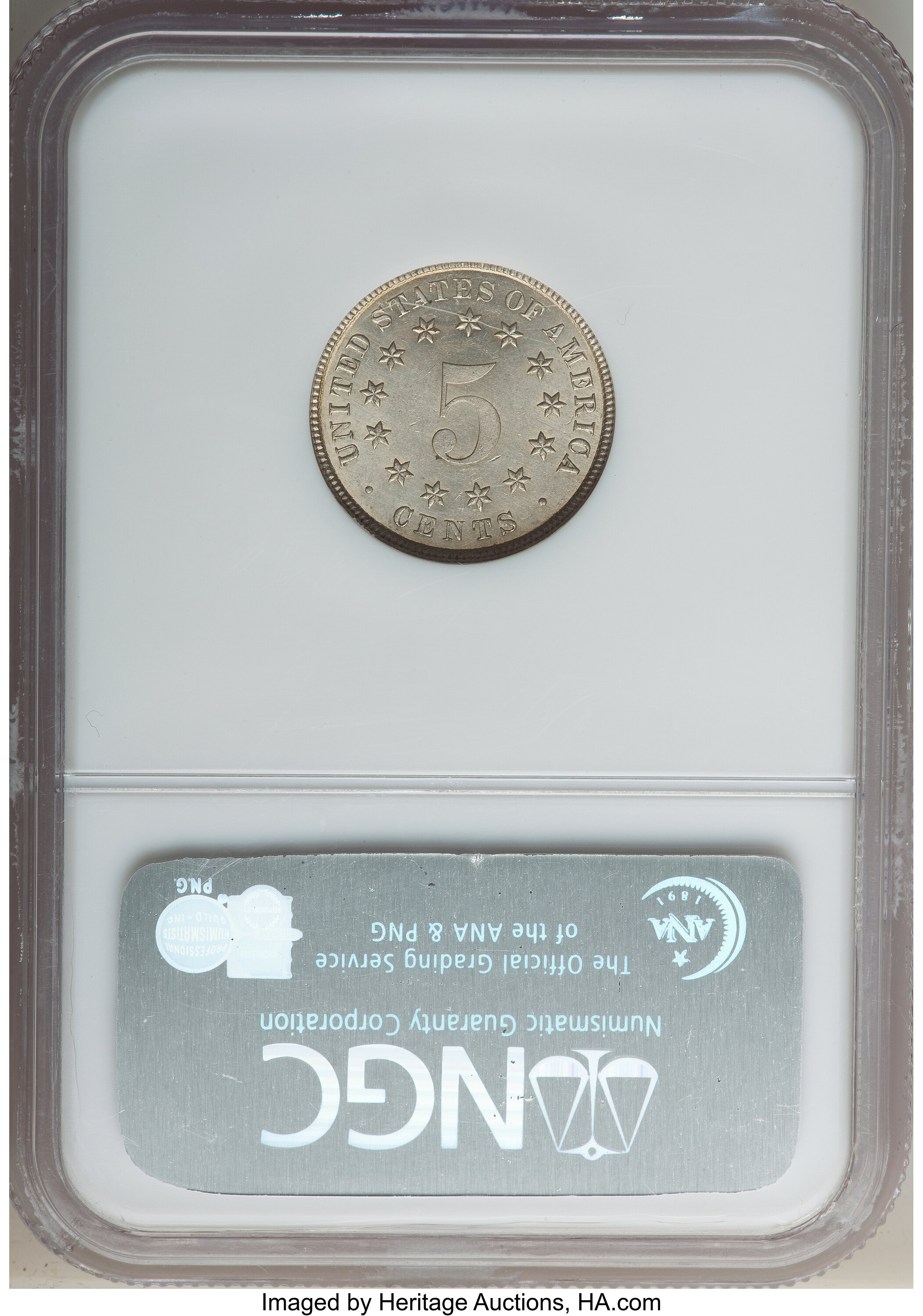 1883/2 5c Shield, Overdate, FS-303 MS66 thumbnail 8