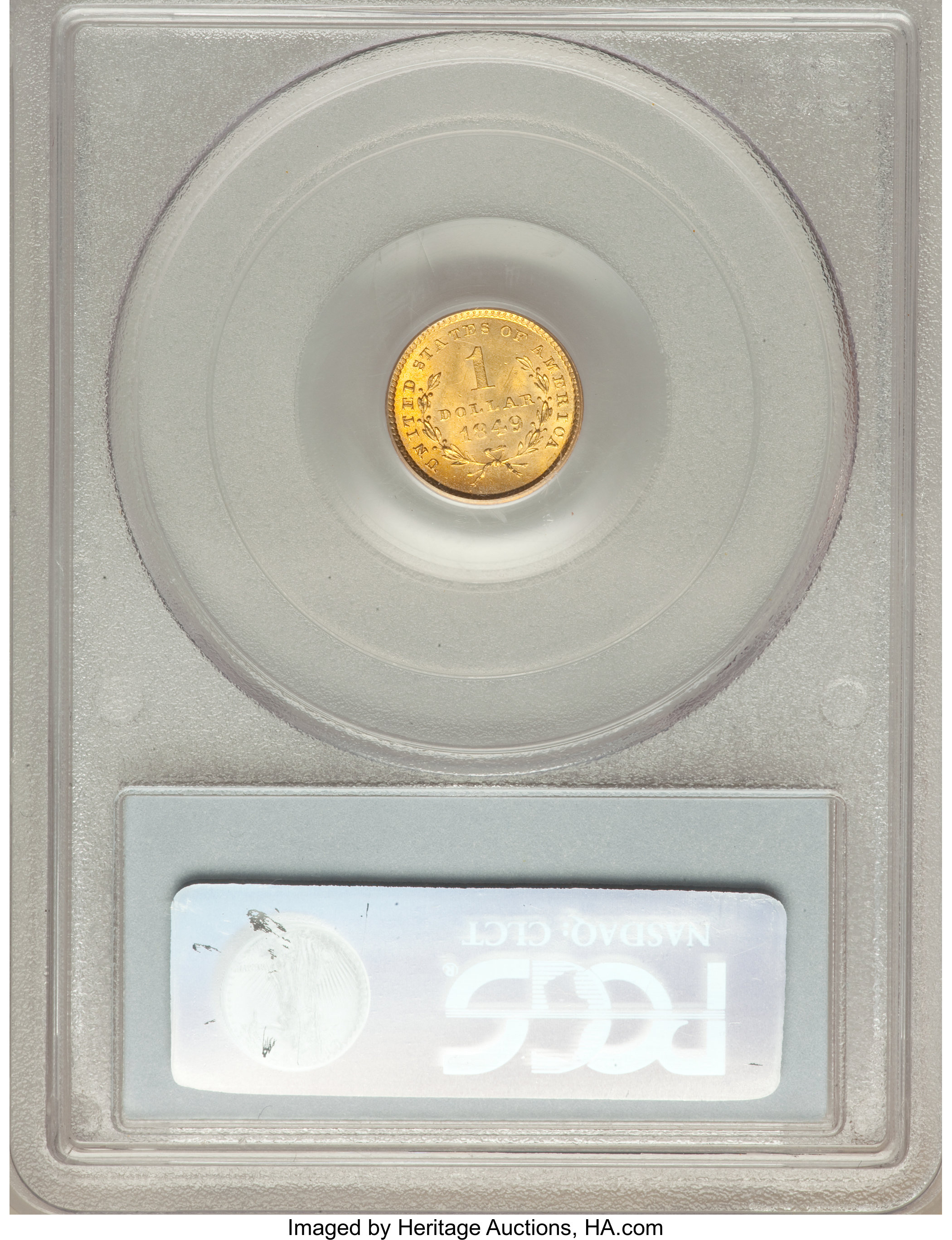 1849 G$1 Open Wreath, D-4 MS thumbnail 9