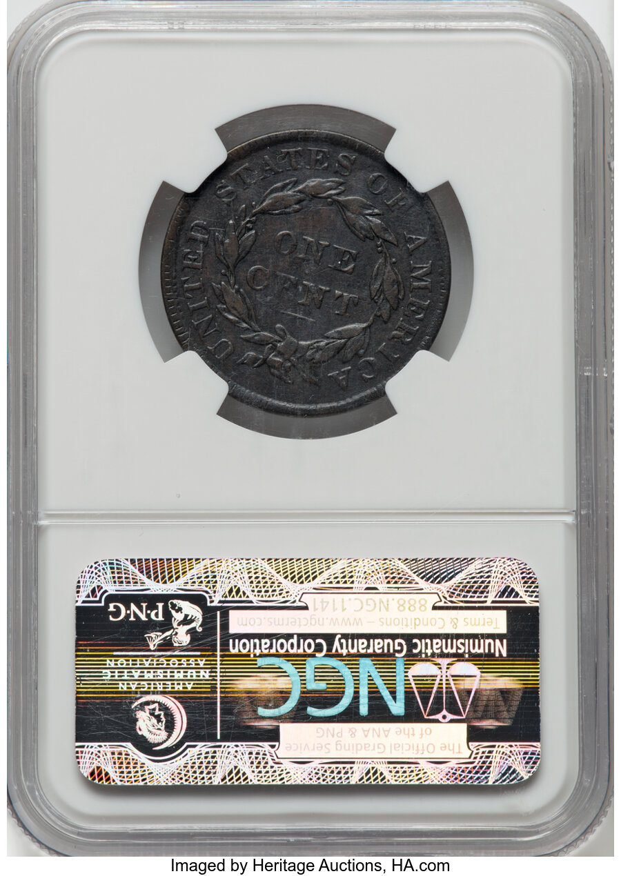 1834 1c Large 8, Small Stars, Medium Letters, N-4 MS BN AG3 BN thumbnail 9