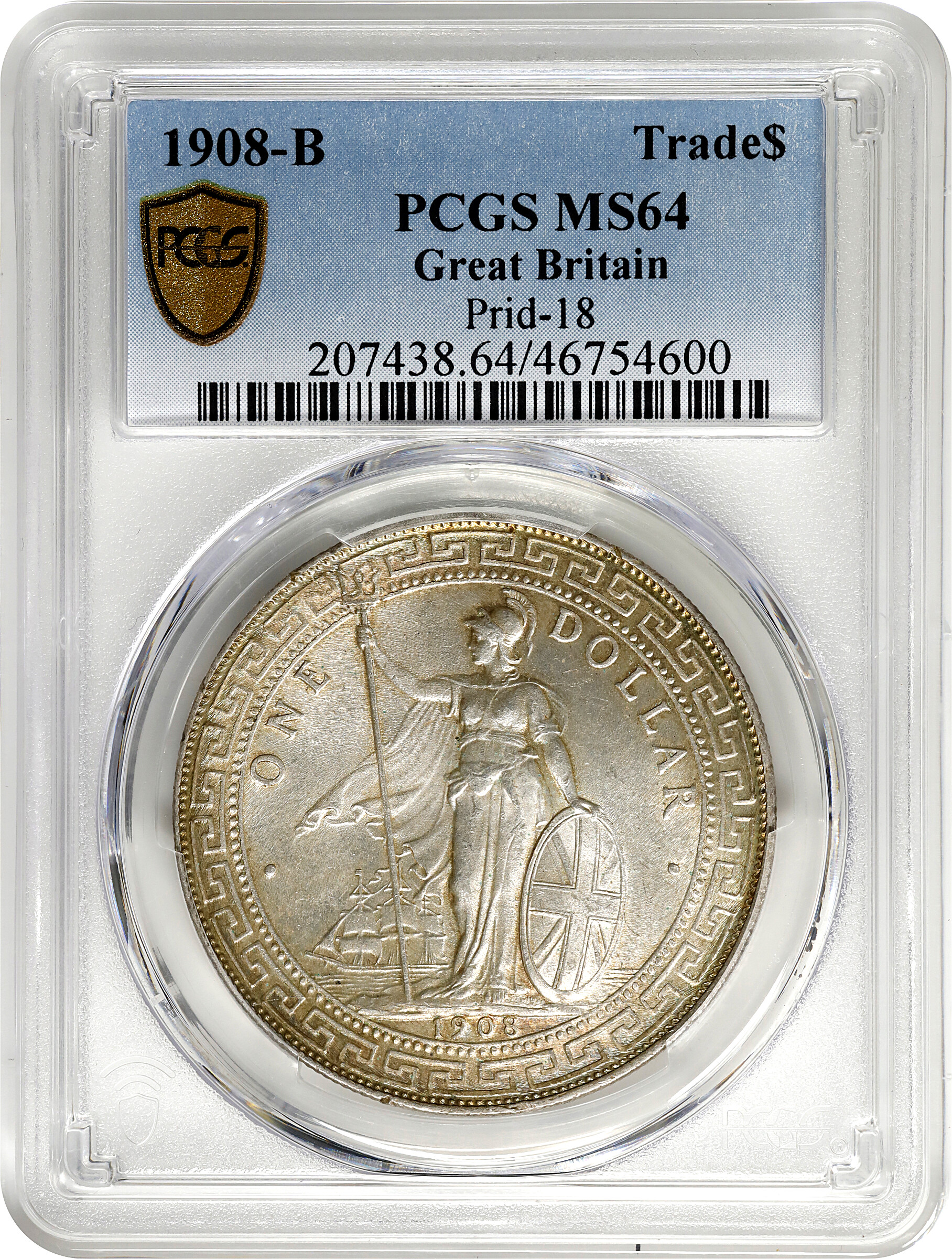 1908-B     Trade$ MS (KMT5) MS64 thumbnail 3