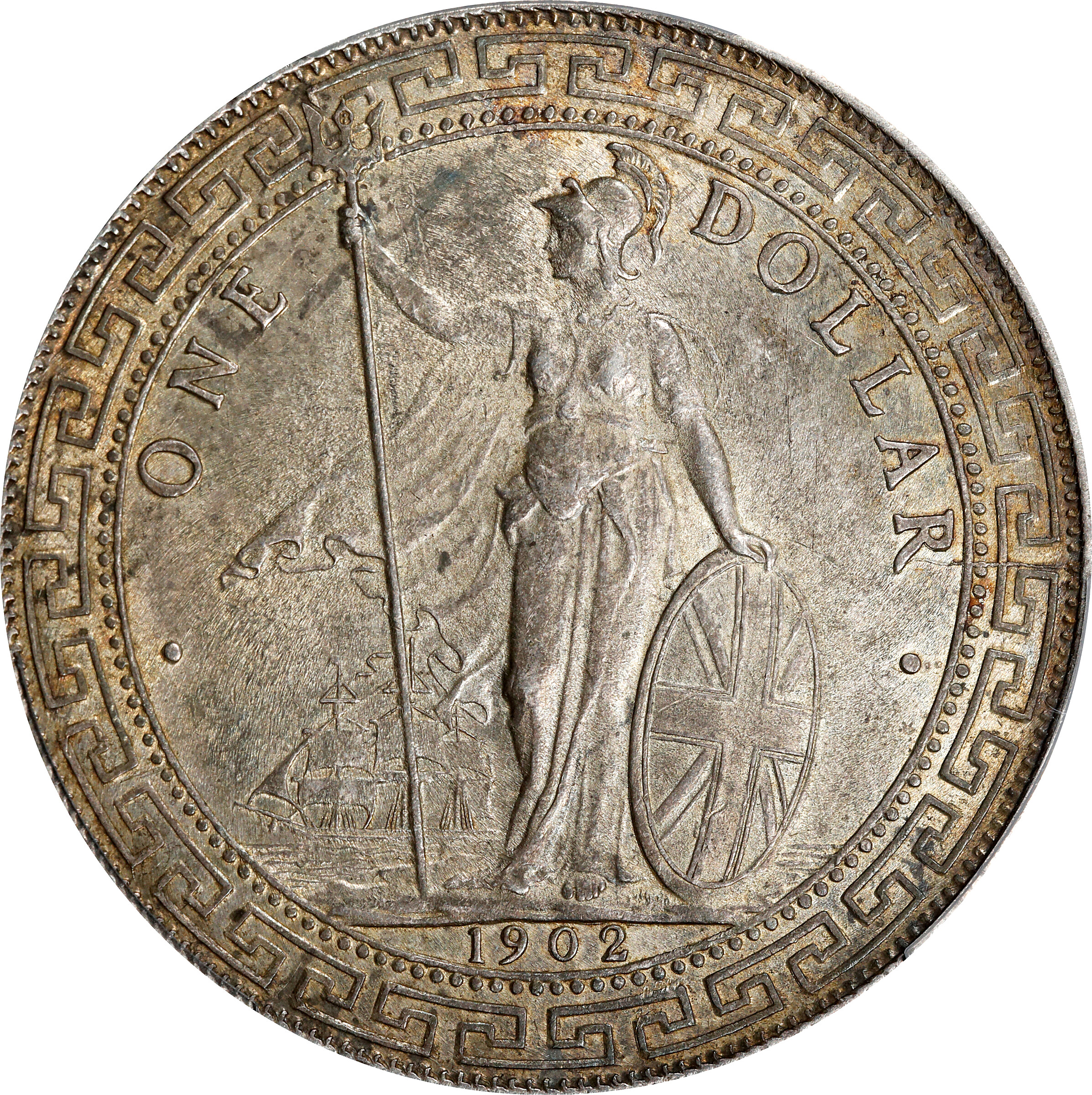 GREAT BRITAIN. Trade Dollar, 1902-B. Bombay Mint. Edward VII. PCGS MS-62.